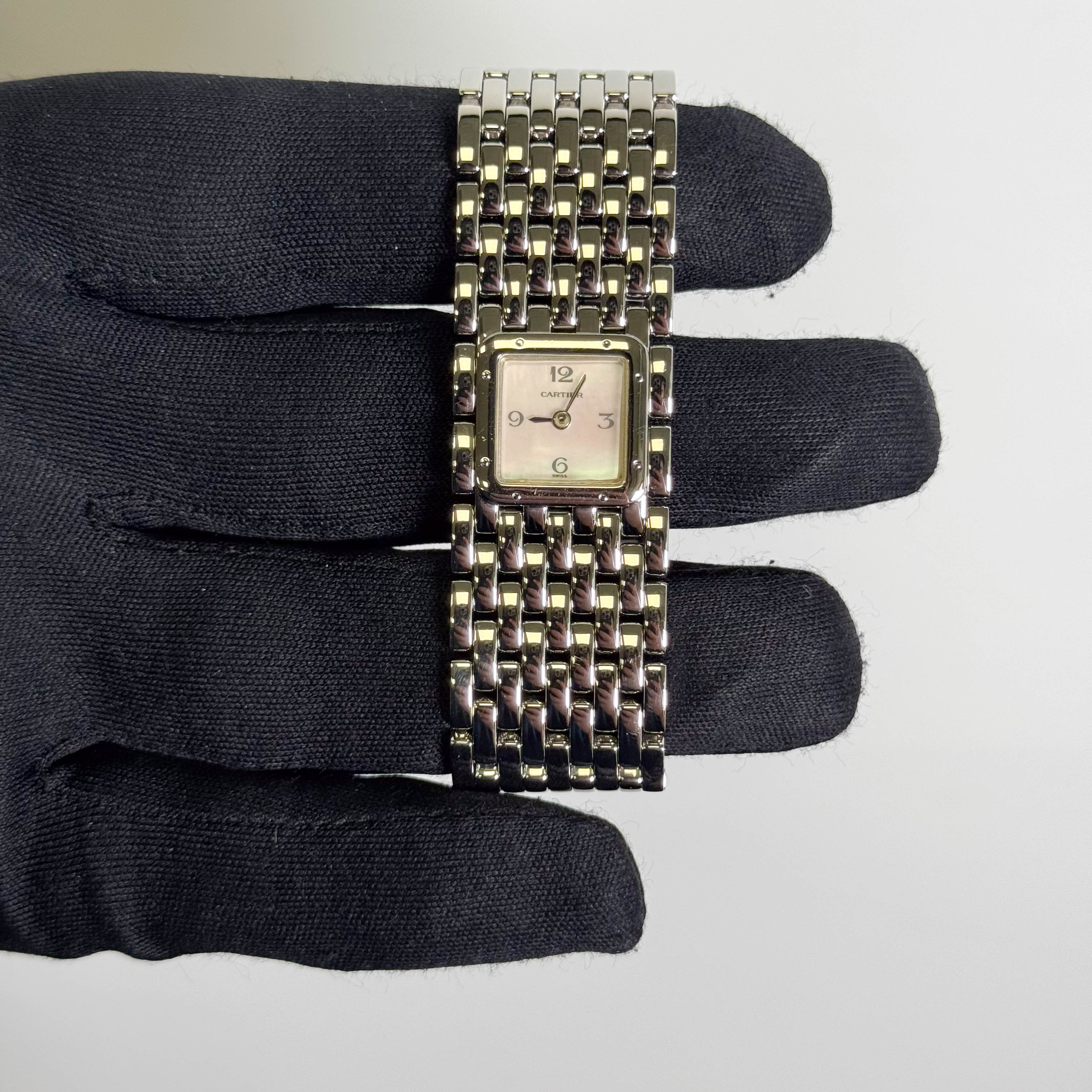 Cartier Panthere Ruban 17mm MOP Dial Watch Ref# W61003T9 - Happy Jewelers Fine Jewelry Lifetime Warranty