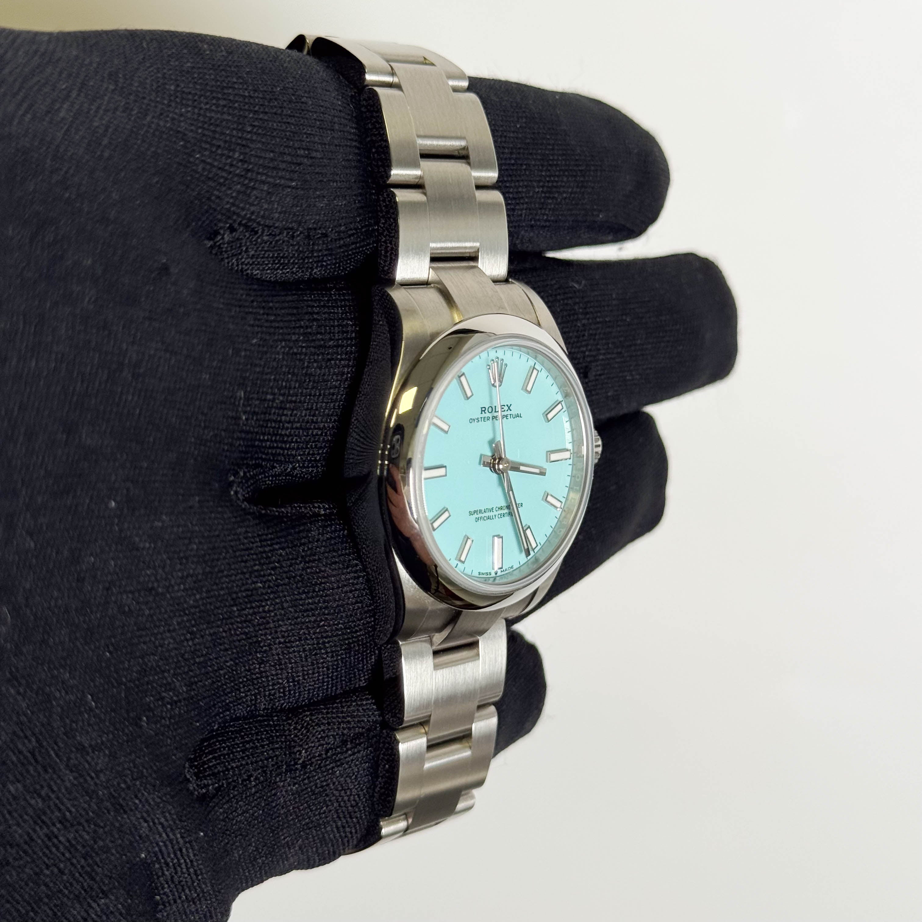 Rolex Oyster Perpetual 31mm Tiffany Dial Watch Ref# 277200