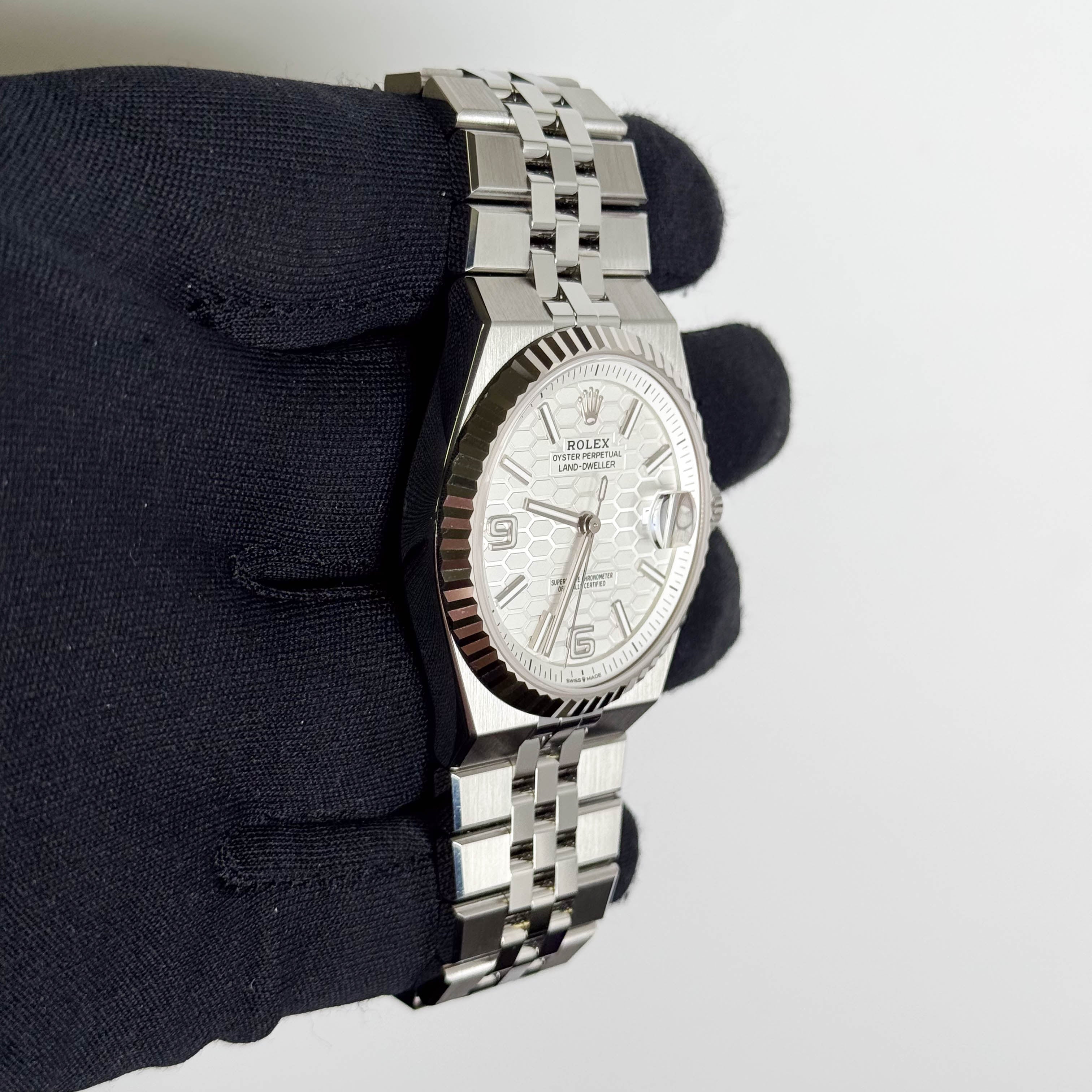 Rolex Land-Dweller 40mm White Dial Watch Ref # 127334 - Happy Jewelers Fine Jewelry Lifetime Warranty