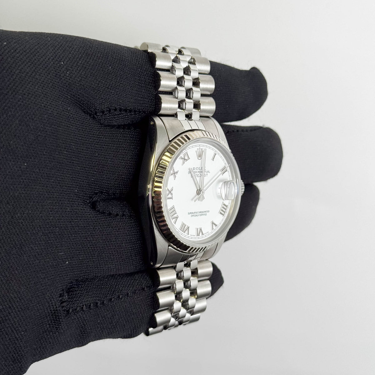 Rolex Datejust 36mm White Dial Watch Ref# 16014