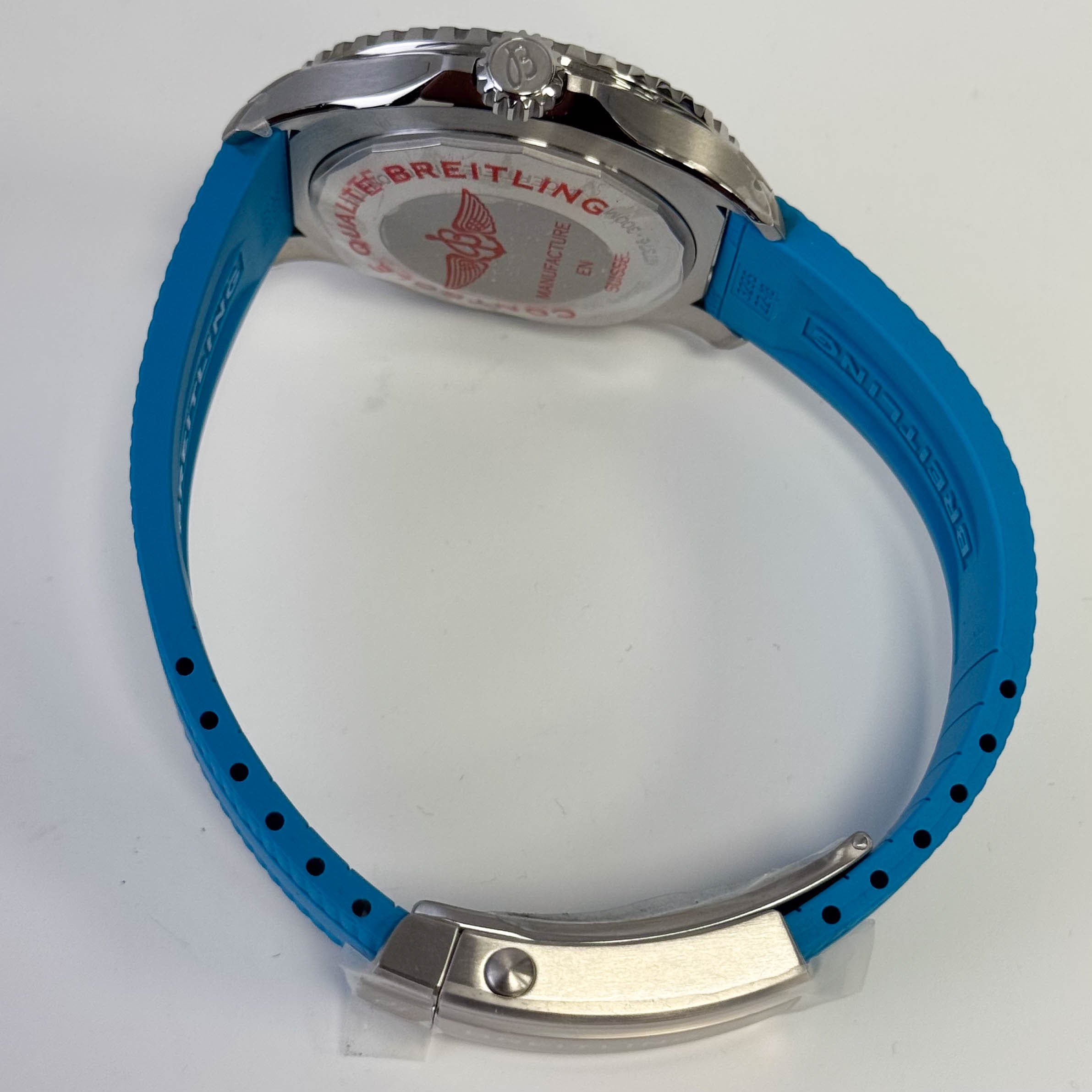 Breitling Superocean Automatic 44mm Turquoise Dial Watch Ref# A17376211L2S2