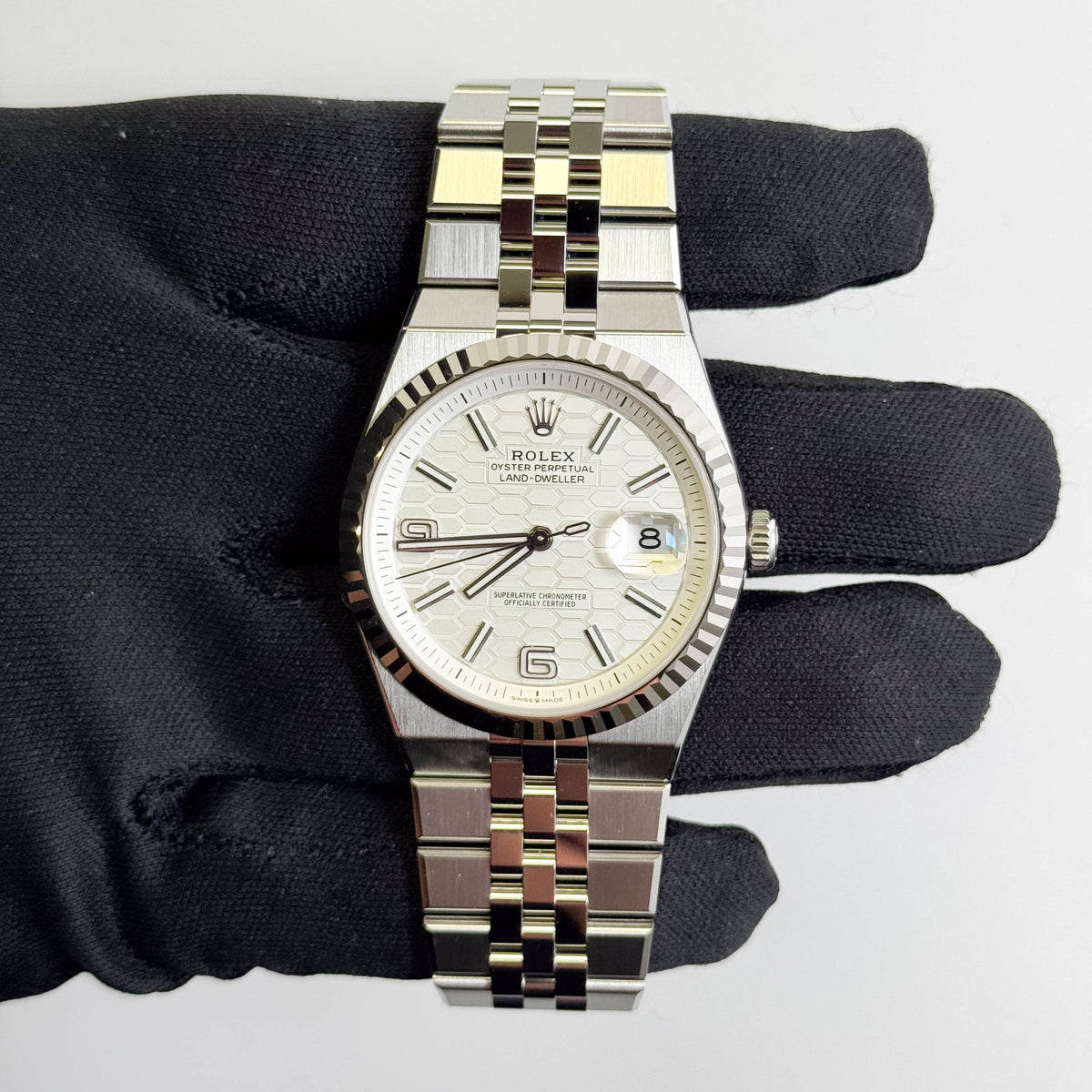 Rolex Land-Dweller 40mm White Dial Watch Ref# 127334