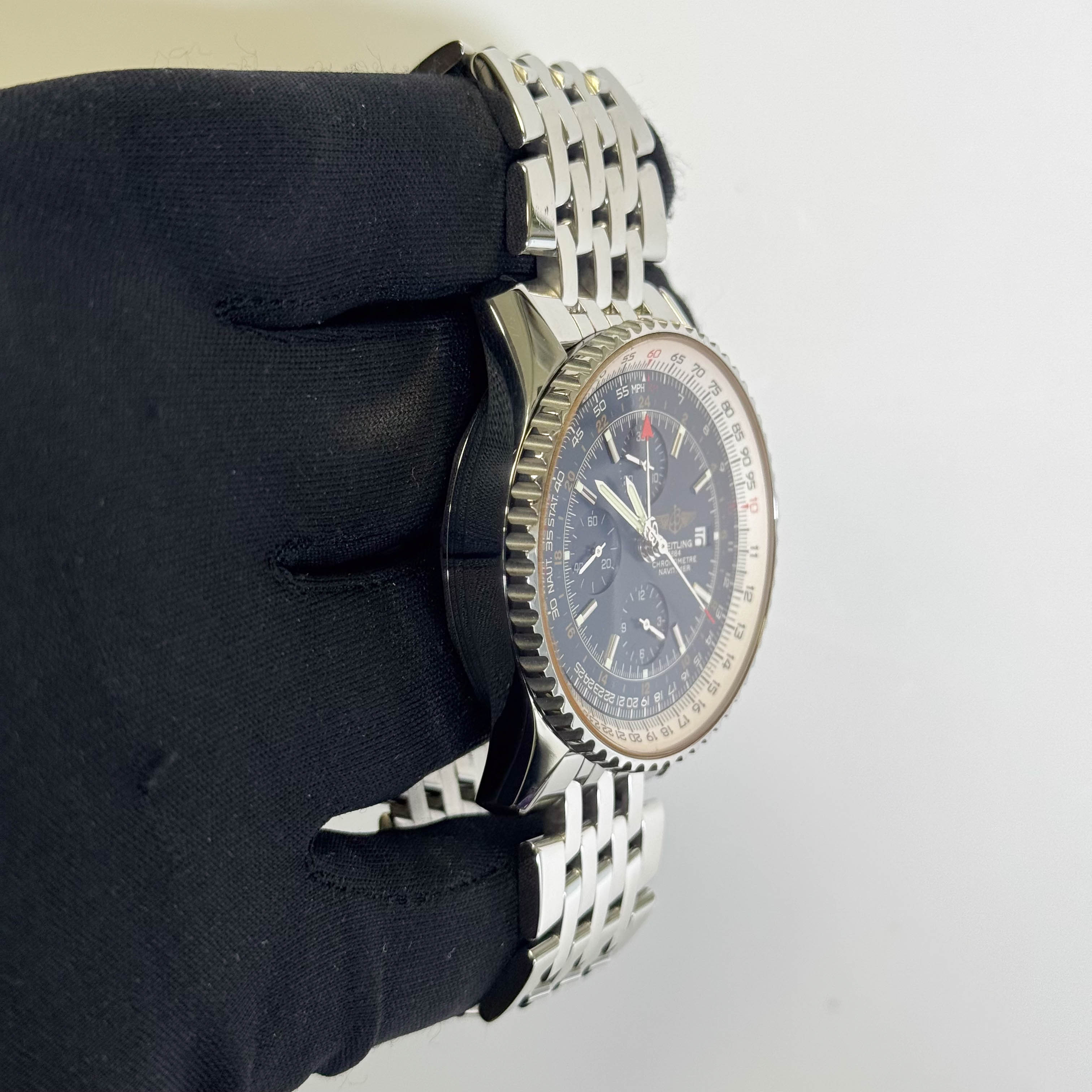 Breitling Navitimer 46mm Blue Dial Watch Ref# A24322 - Happy Jewelers Fine Jewelry Lifetime Warranty