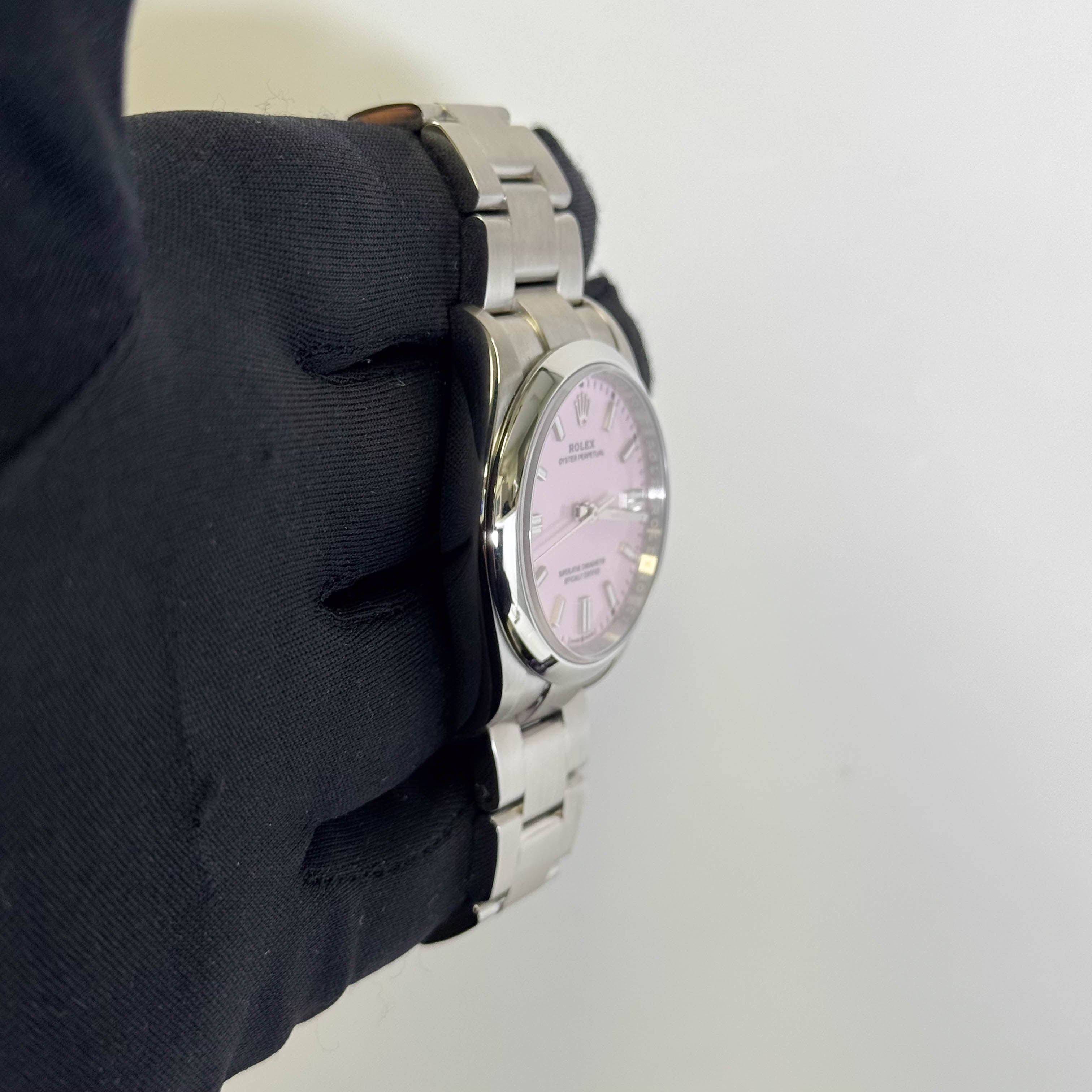 Rolex Oyster Perpetual 36mm Pink Dial Watch Ref# 126000