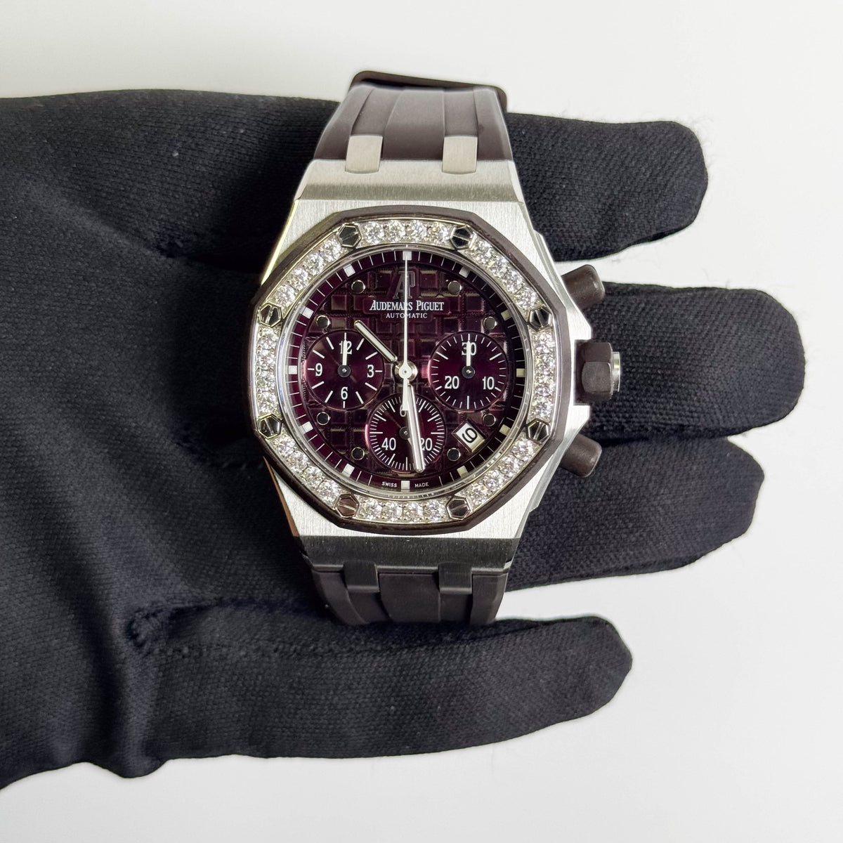 Audemars Piguet Royal Oak Offshore 37mm Deep Purple Dial Watch Ref: 26048SK.ZZ.D066CA.01