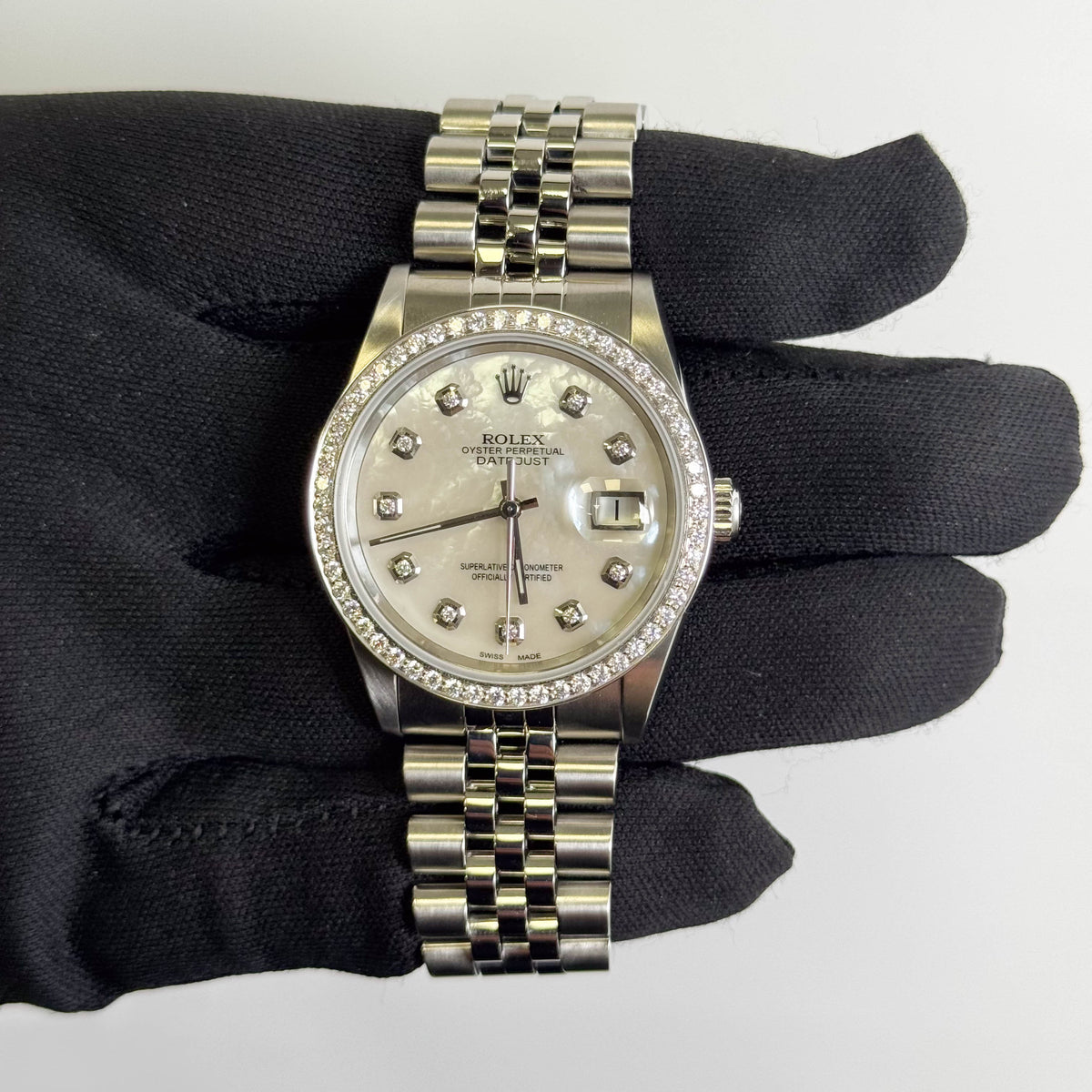 Rolex Datejust 36mm MOP Dial Watch Ref# 16220