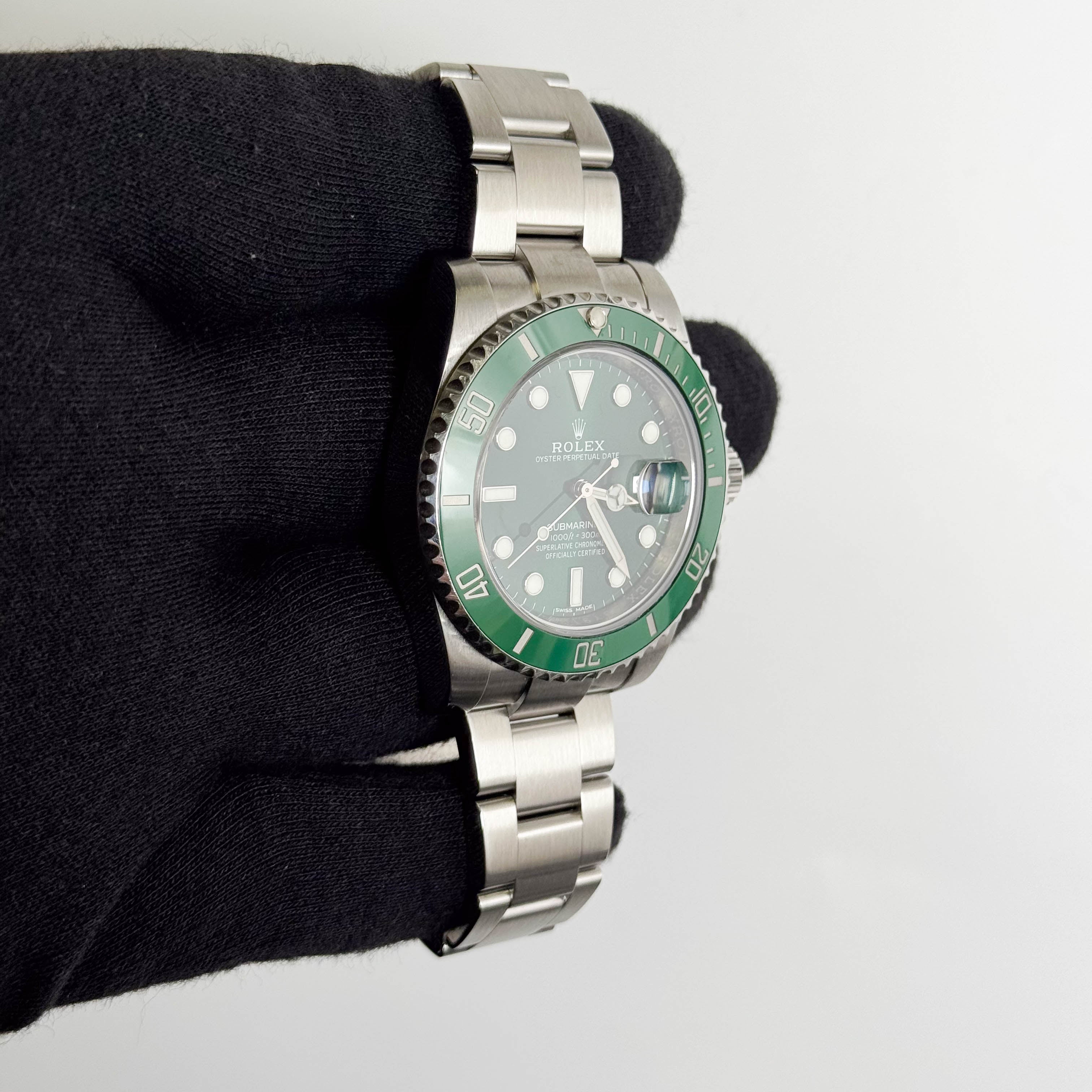 Rolex Submariner 40mm Green Dial Watch Ref# 116610LV