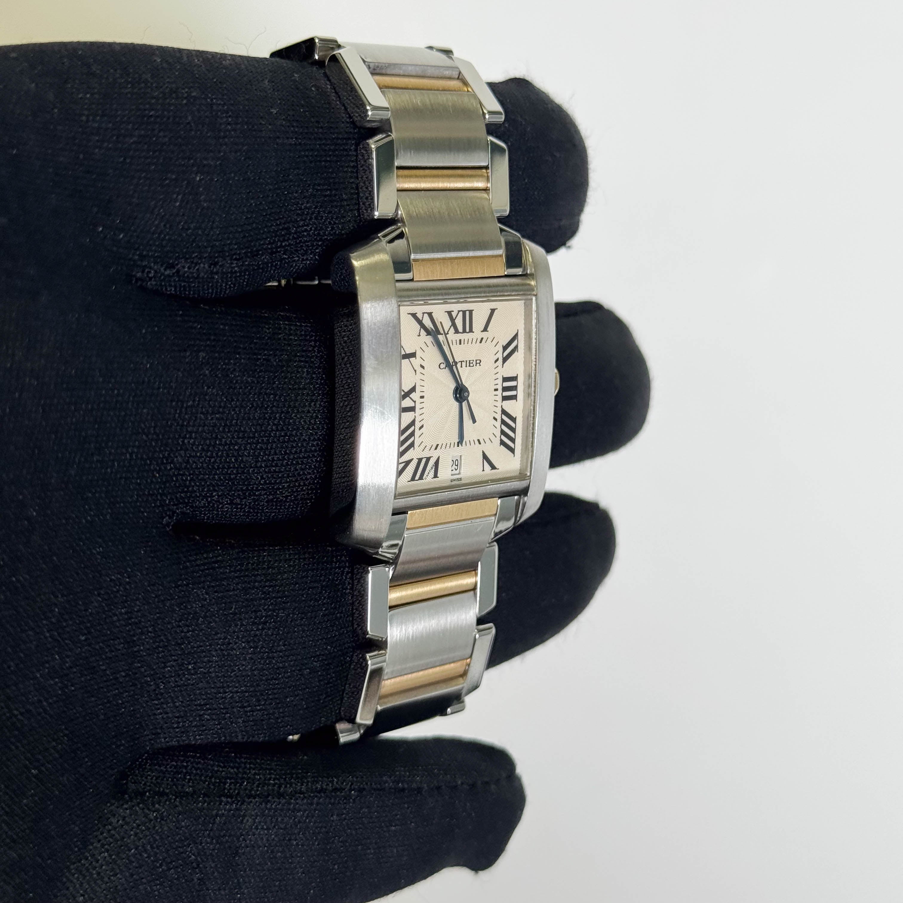 Cartier Tank Stainless Steel 32mm White Dial Watch Ref# W51005Q4 - Happy Jewelers Fine Jewelry Lifetime Warranty