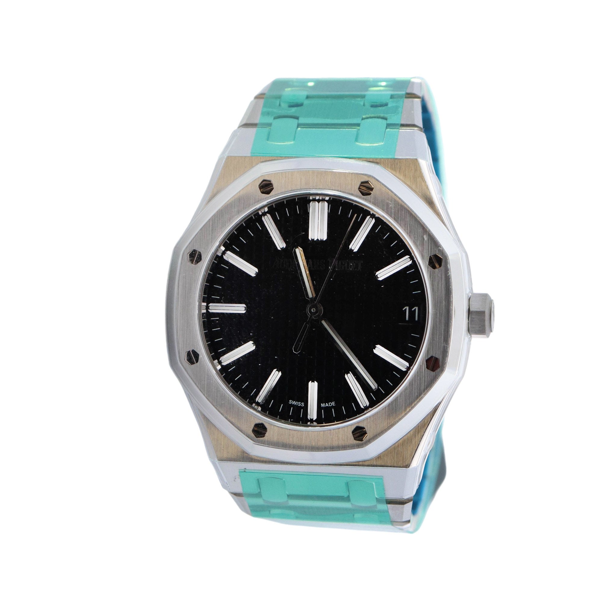 Audemars Piguet Royal Oak 41mm Stainless Steel Black Stick Dial Watch Reference# 15510ST.OO.1320ST.07 - Happy Jewelers Fine Jewelry Lifetime Warranty