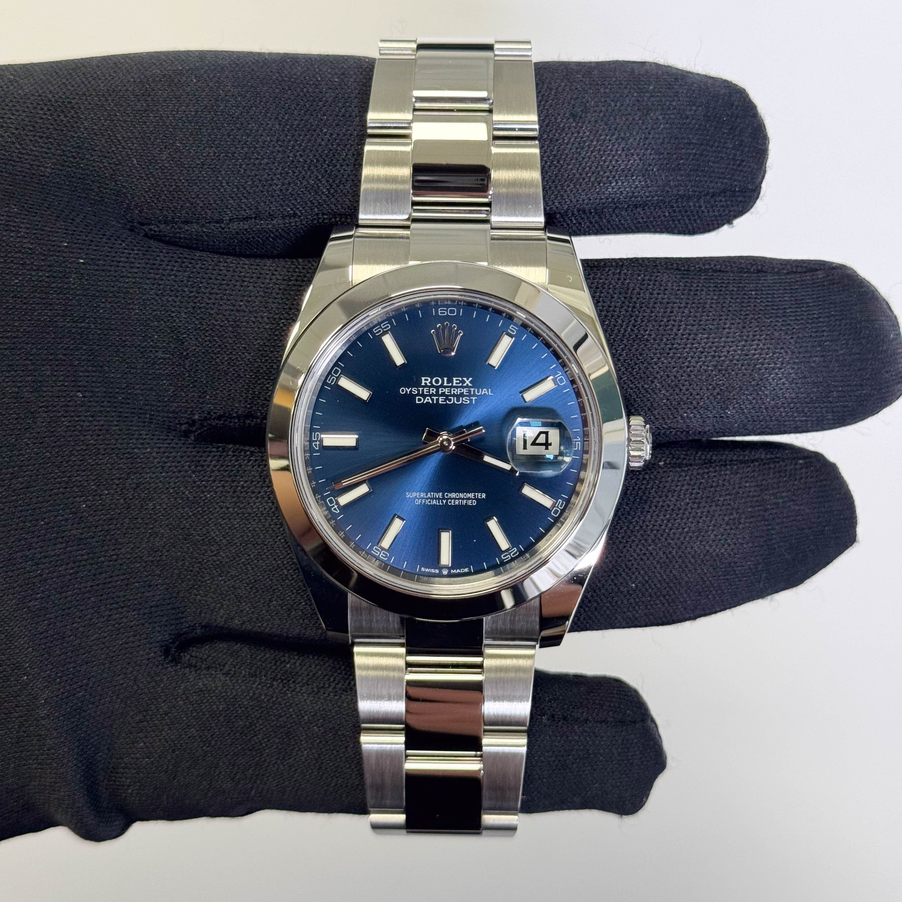 Rolex Datejust 41mm Blue Dial Watch Ref# 126300 - Happy Jewelers Fine Jewelry Lifetime Warranty