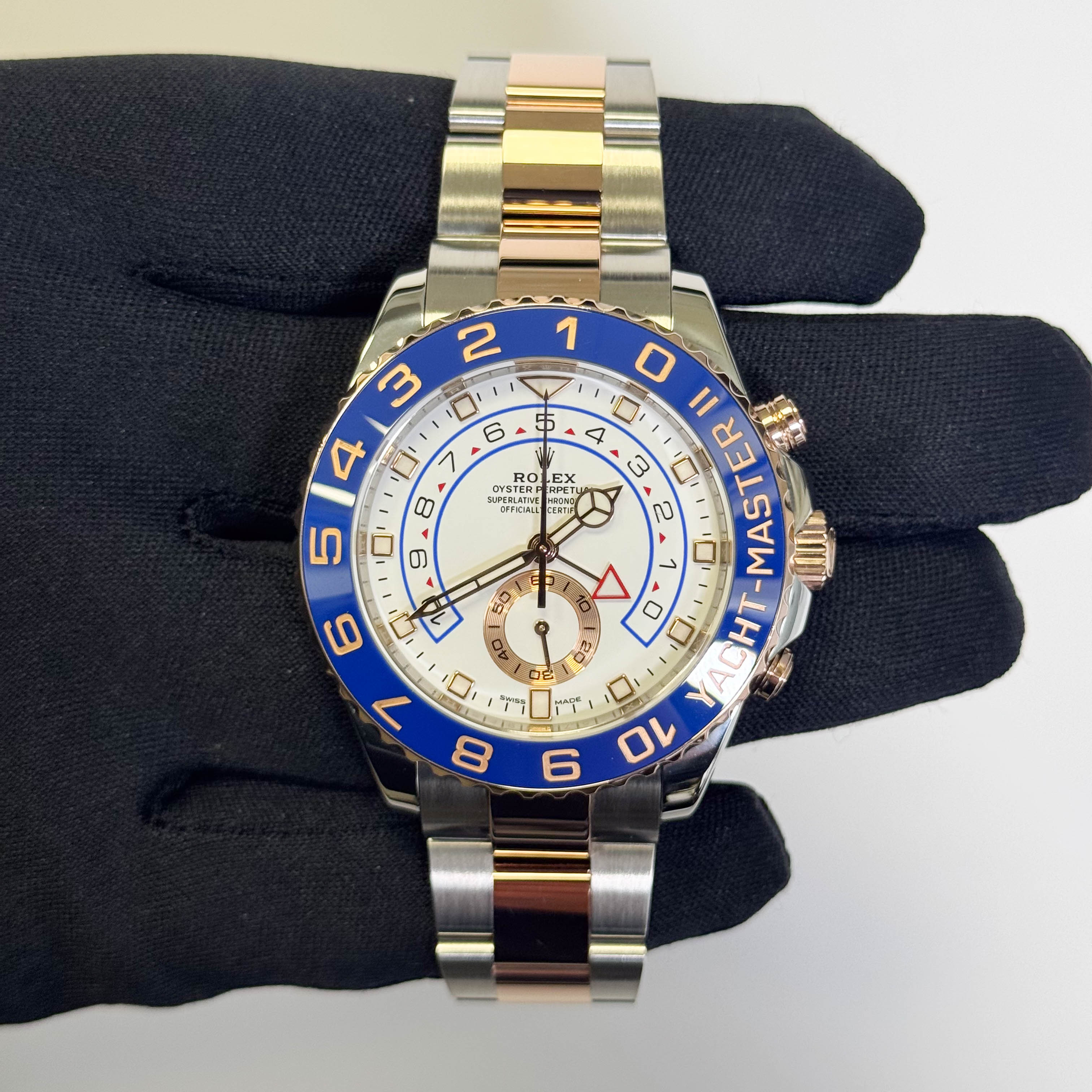 Rolex Yacht-Master II 44mm White Dial Watch Ref# 116681 - Happy Jewelers Fine Jewelry Lifetime Warranty