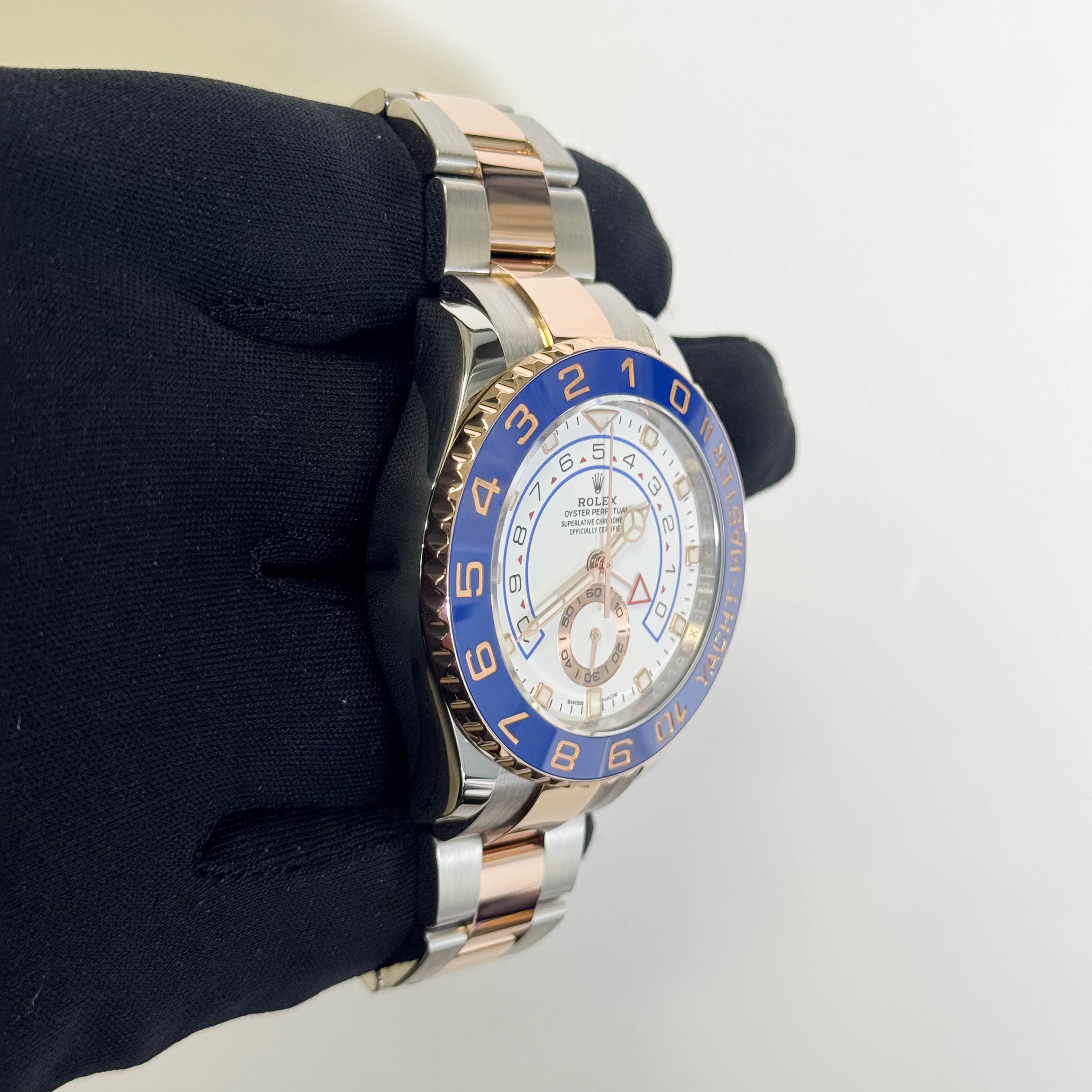 Rolex Yacht-Master II 44mm White Dial Watch Ref# 116681 - Happy Jewelers Fine Jewelry Lifetime Warranty