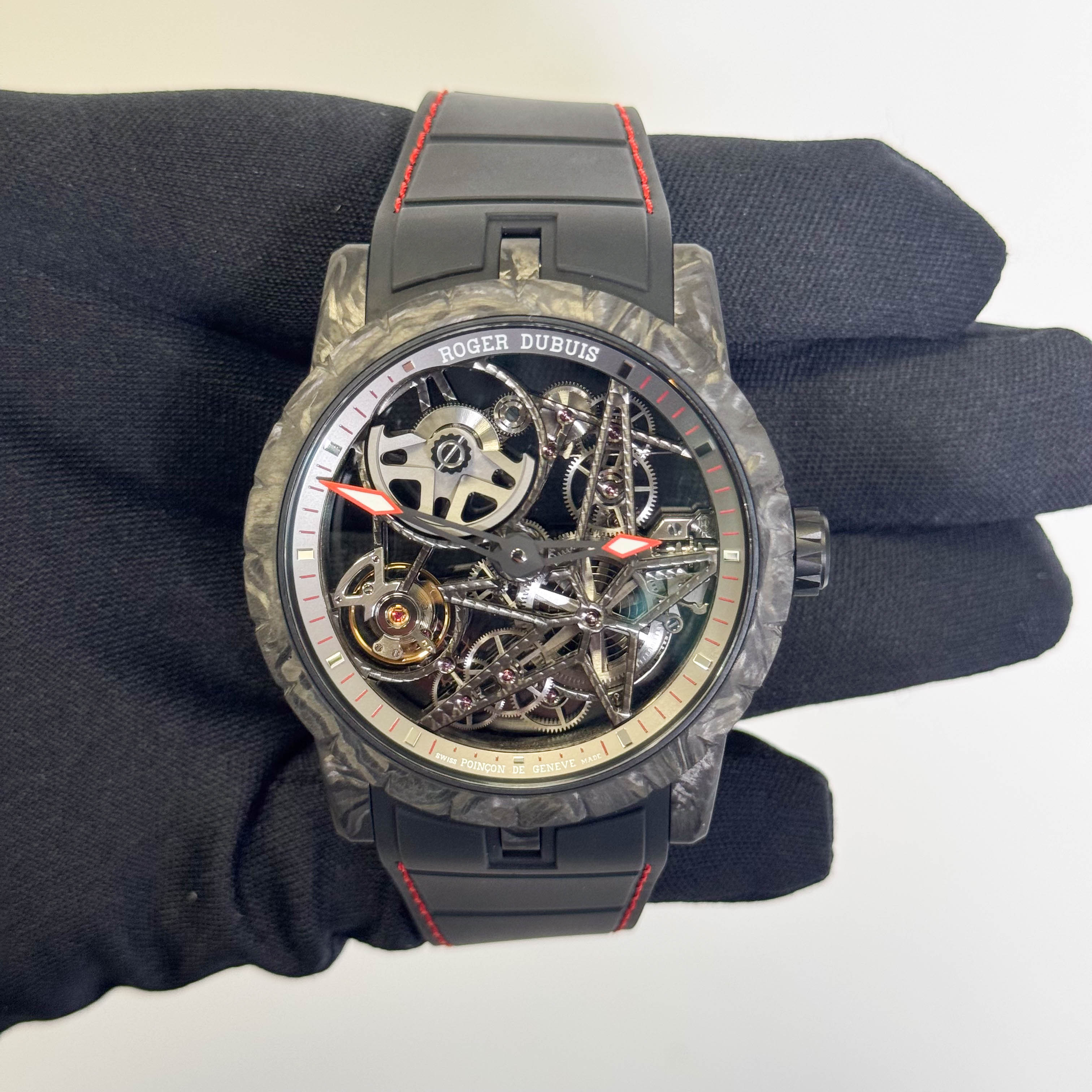 Roger DuBuis Excalibur 42mm Skeleton Dial Watch Ref# DBEX0777 - Happy Jewelers Fine Jewelry Lifetime Warranty