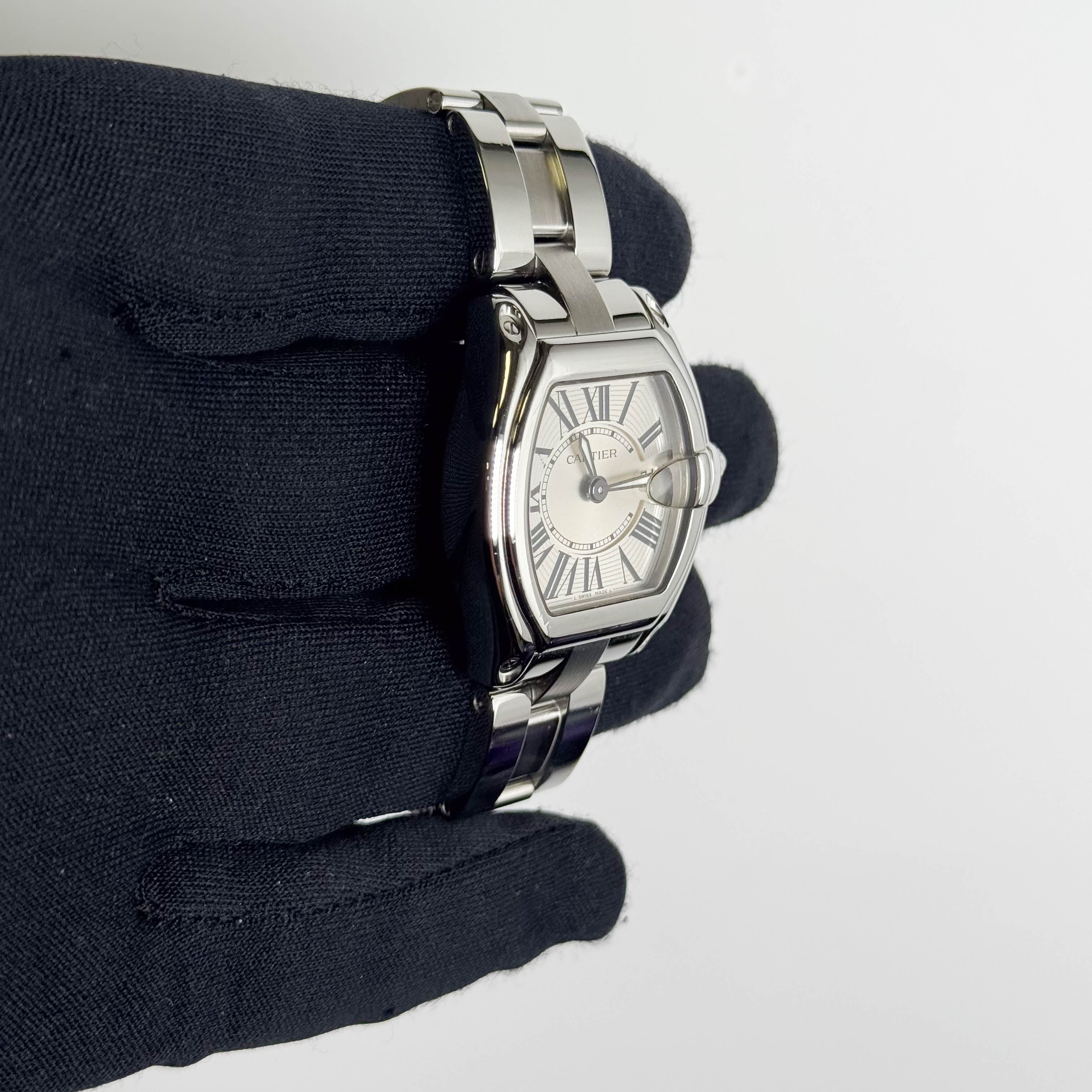 Cartier Roadster Stainless Steel 31mm Silver Dial Watch Ref# W62016V3 - Happy Jewelers Fine Jewelry Lifetime Warranty
