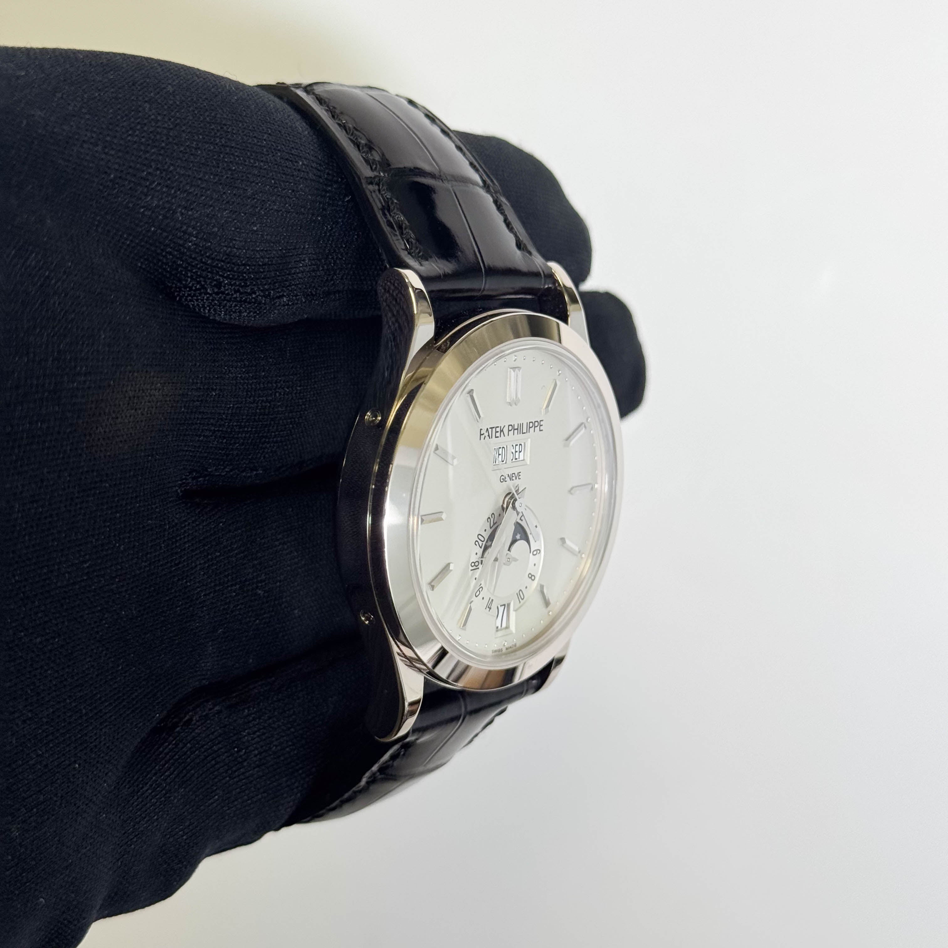 Patek Philippe Annual Calendar 38.5mm White Dial Watch Ref# 5396G-011 - Happy Jewelers Fine Jewelry Lifetime Warranty