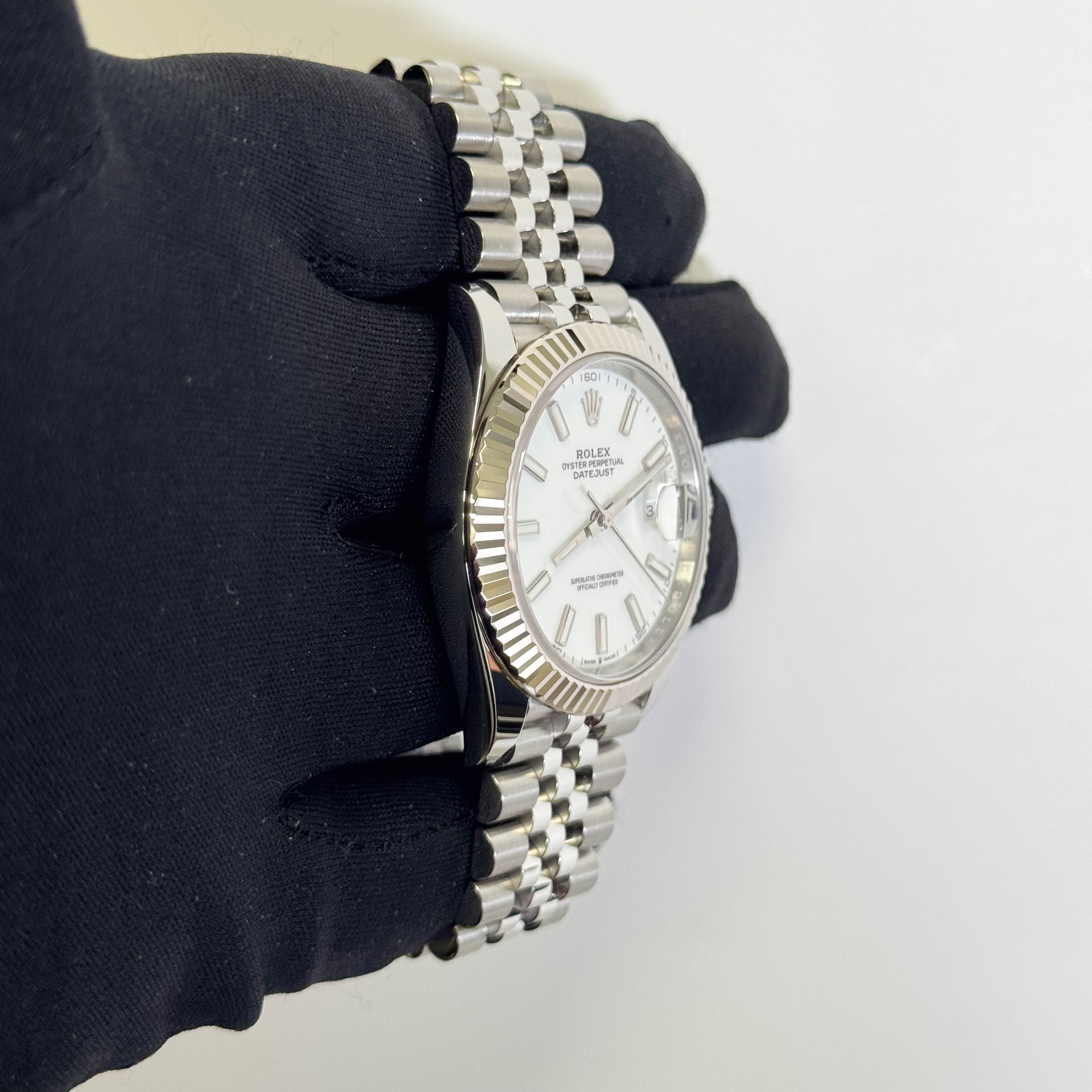 Rolex Datejust 41mm White Dial Watch Ref# 126334