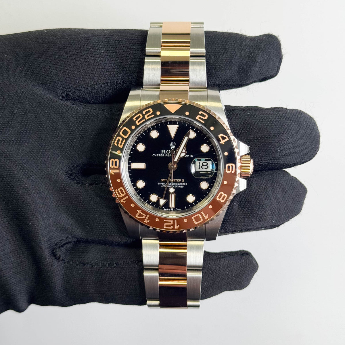 Rolex GMT Master II "Rootbeer" 40mm Black Dial Watch Ref# 126711CHNR