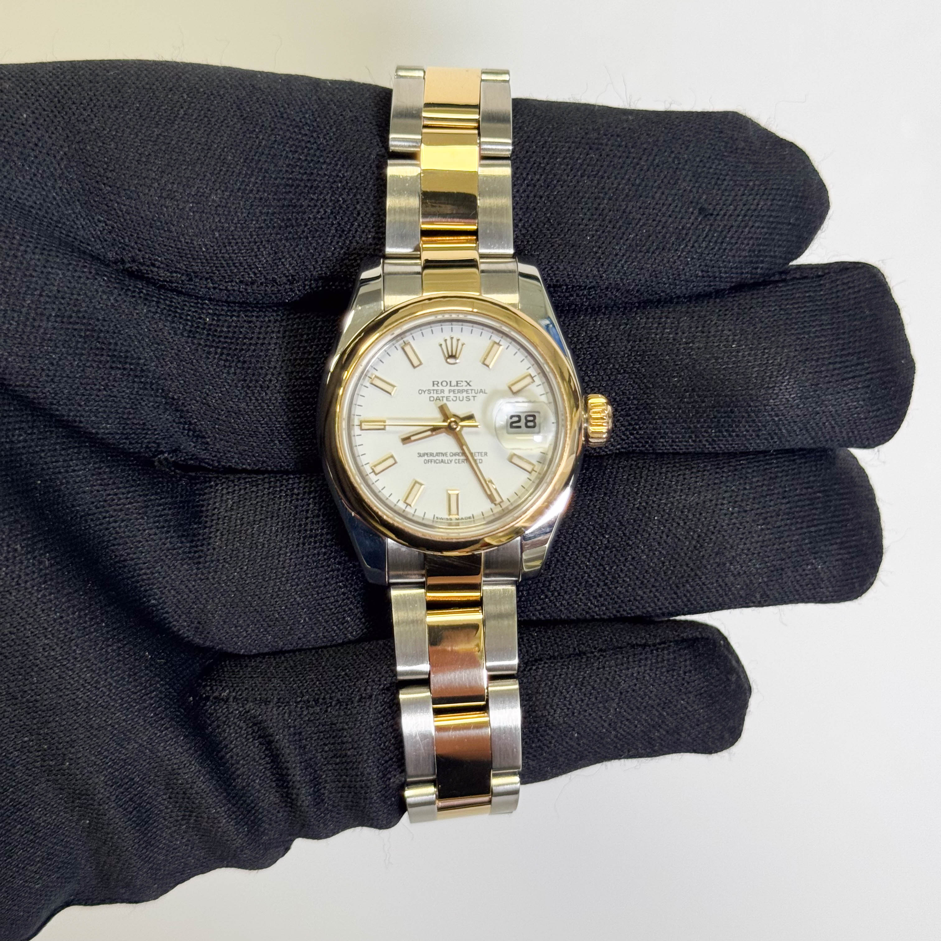 Rolex Datejust 26mm White Dial Watch Ref# 179163