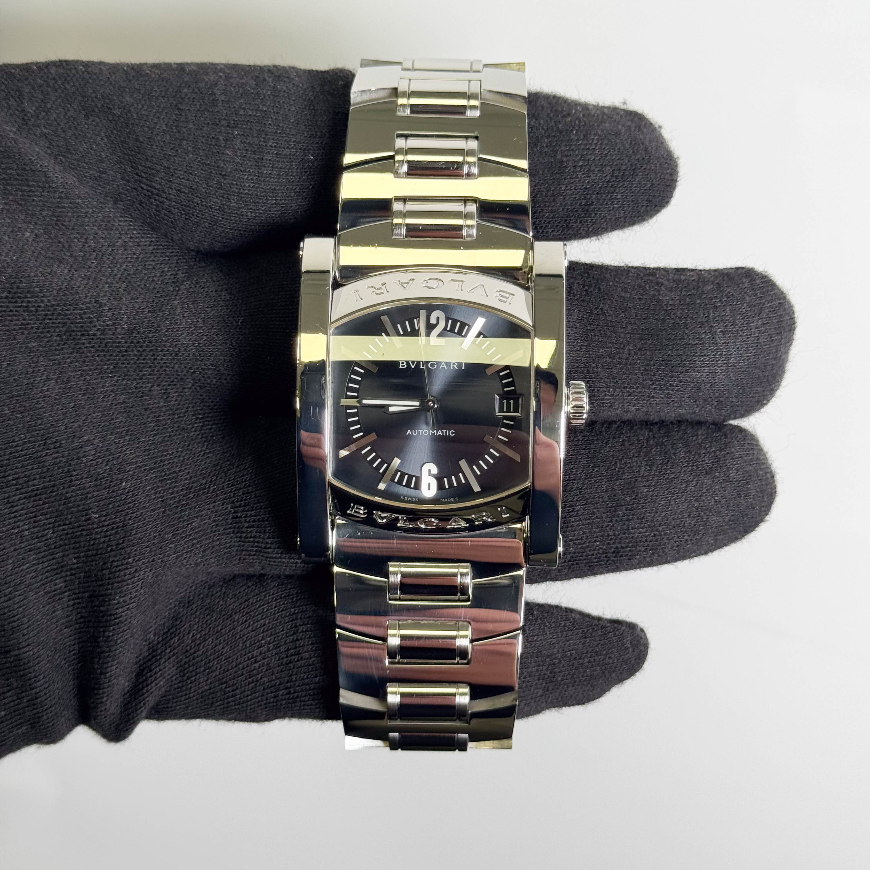 Bvlgari Assioma 38mm Blue Dial Watch Ref# AA44S