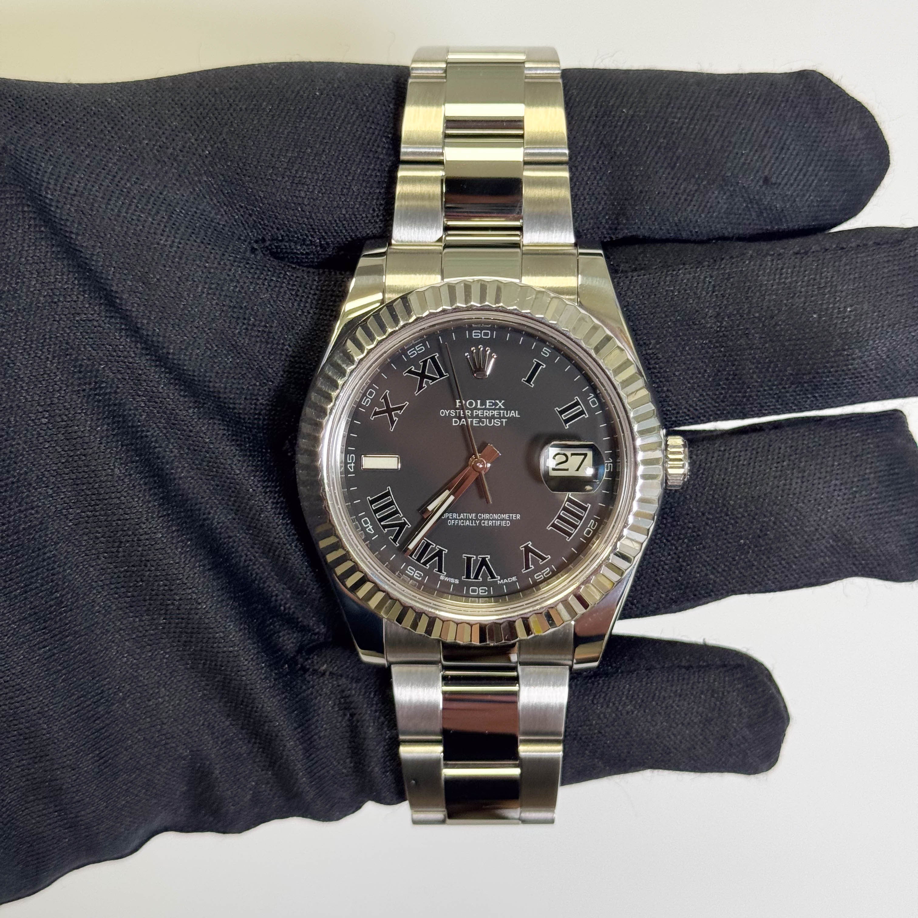Rolex Datejust 41mm Grey Dial Watch Ref# 116334 - Happy Jewelers Fine Jewelry Lifetime Warranty