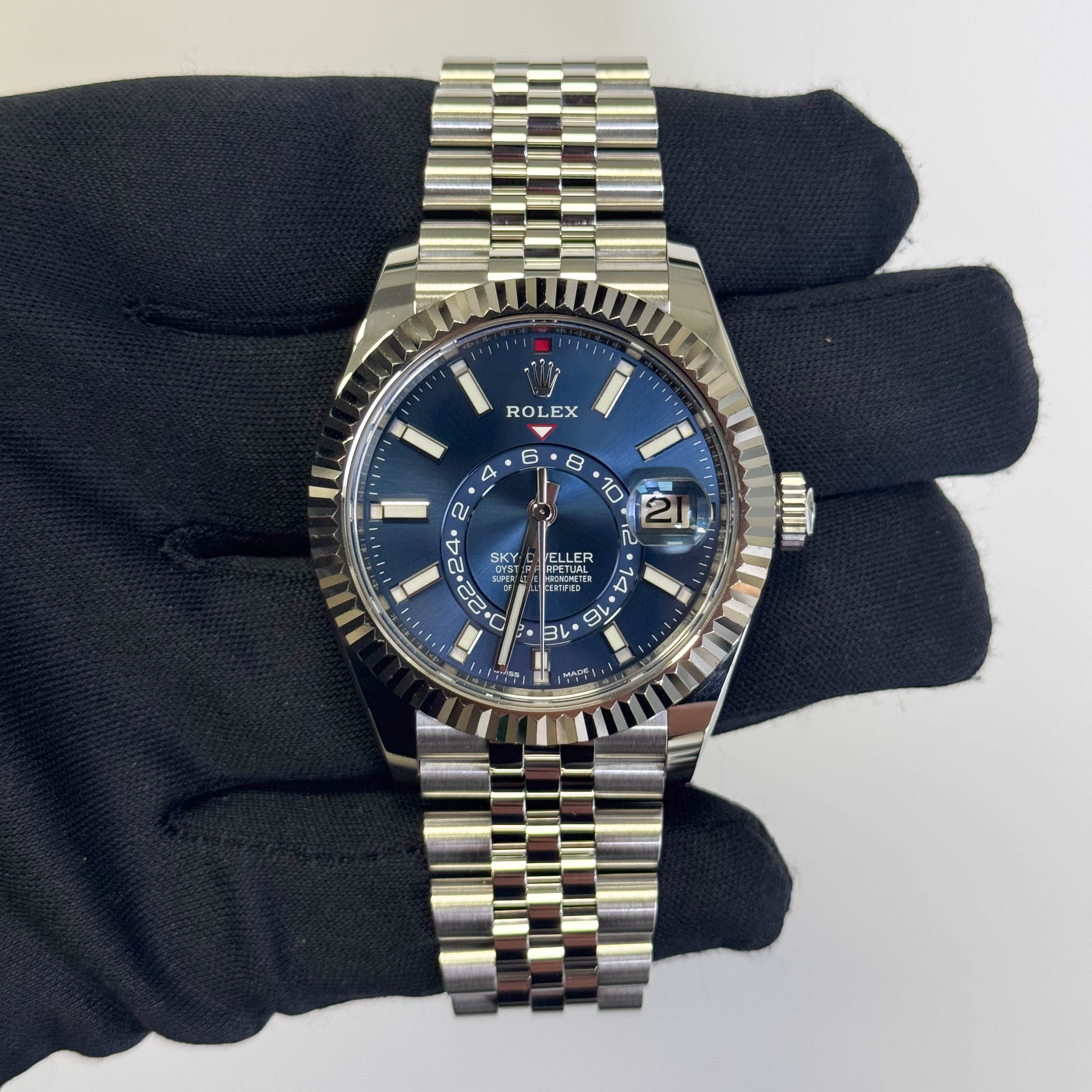 Rolex Sky-Dweller 42mm Blue Dial Watch Ref# 326934