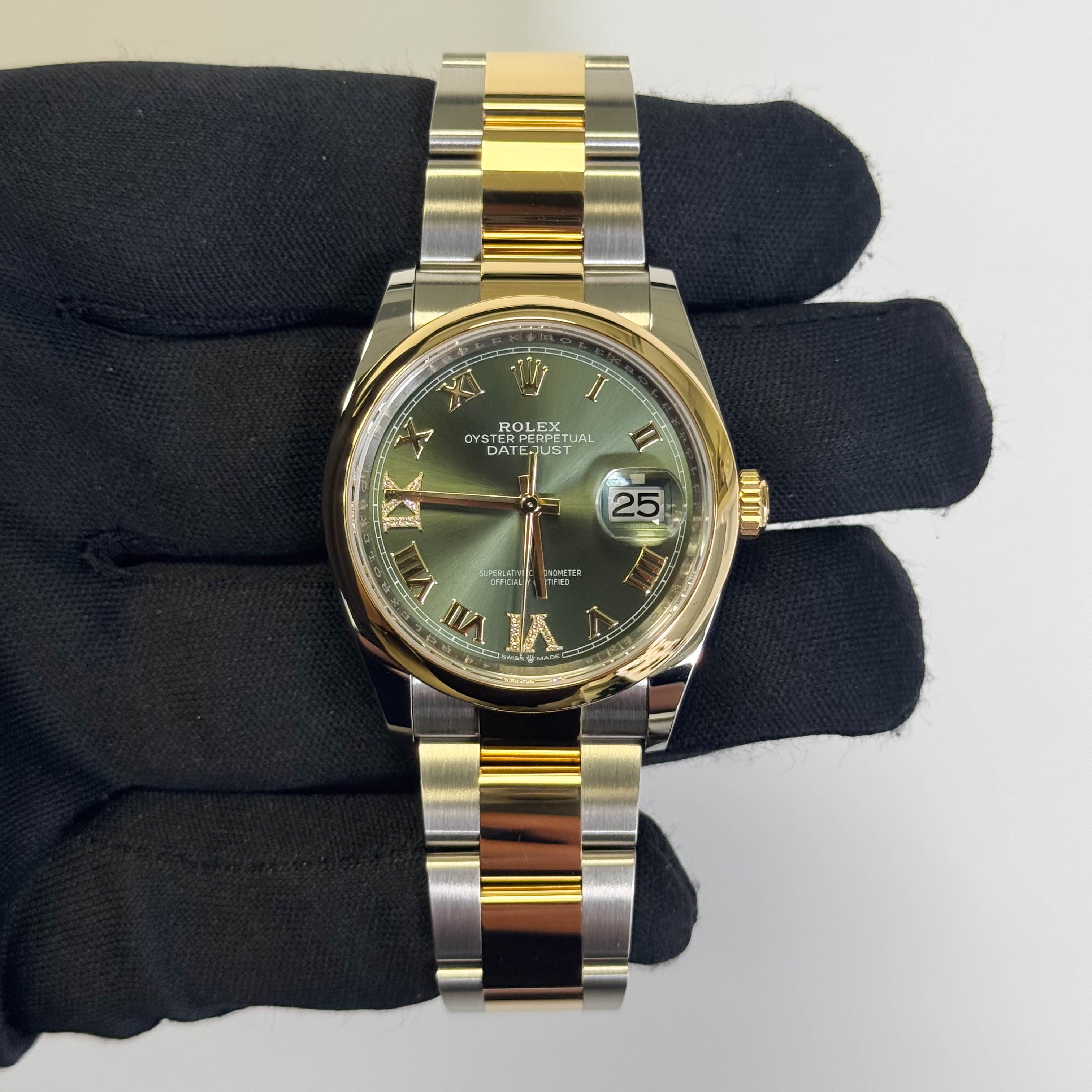 Rolex Datejust 36mm Green Dial Watch Ref# 126203