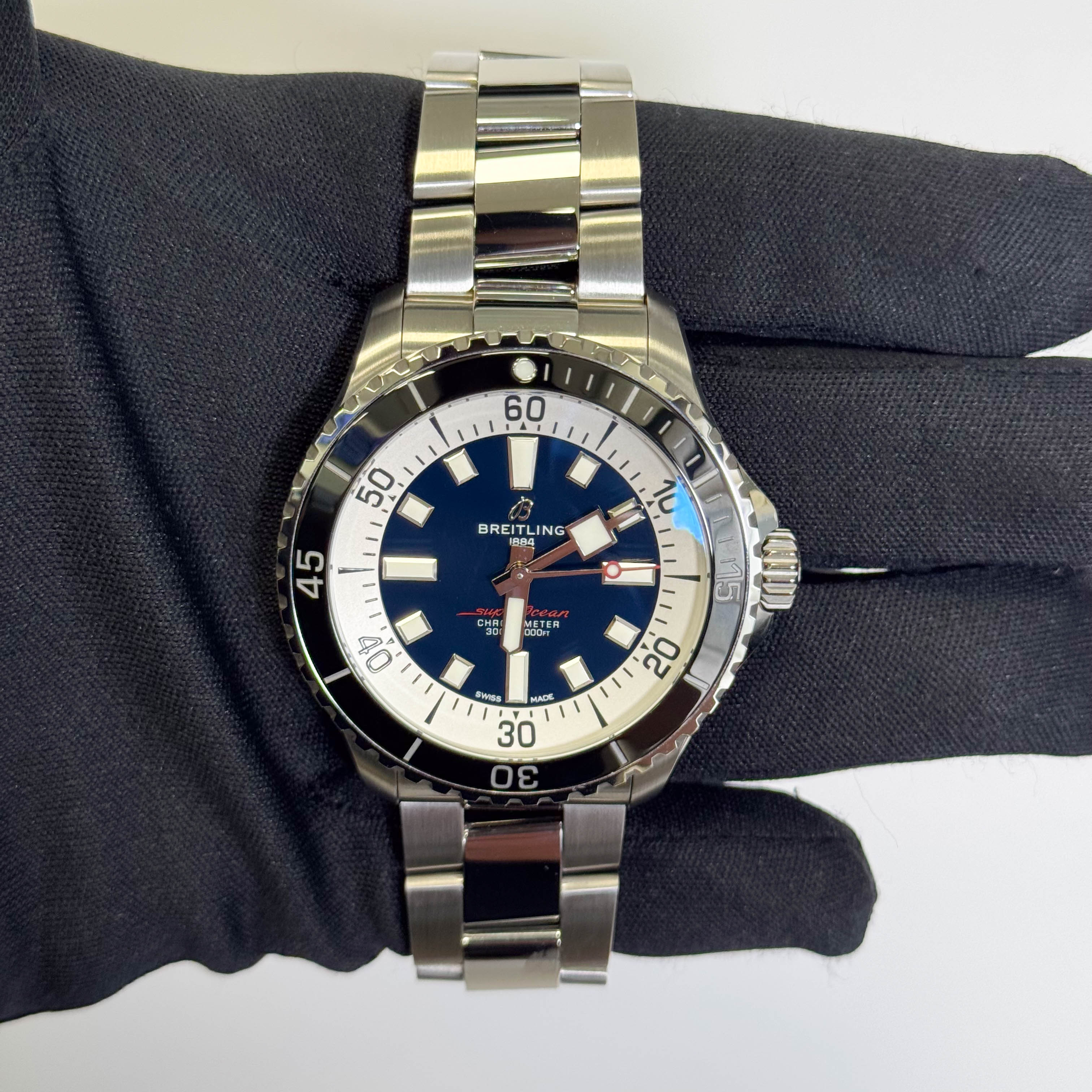 Breitling Superocean Automatic 44mm Navy Blue Dial Watch Ref# A17376211C1A1