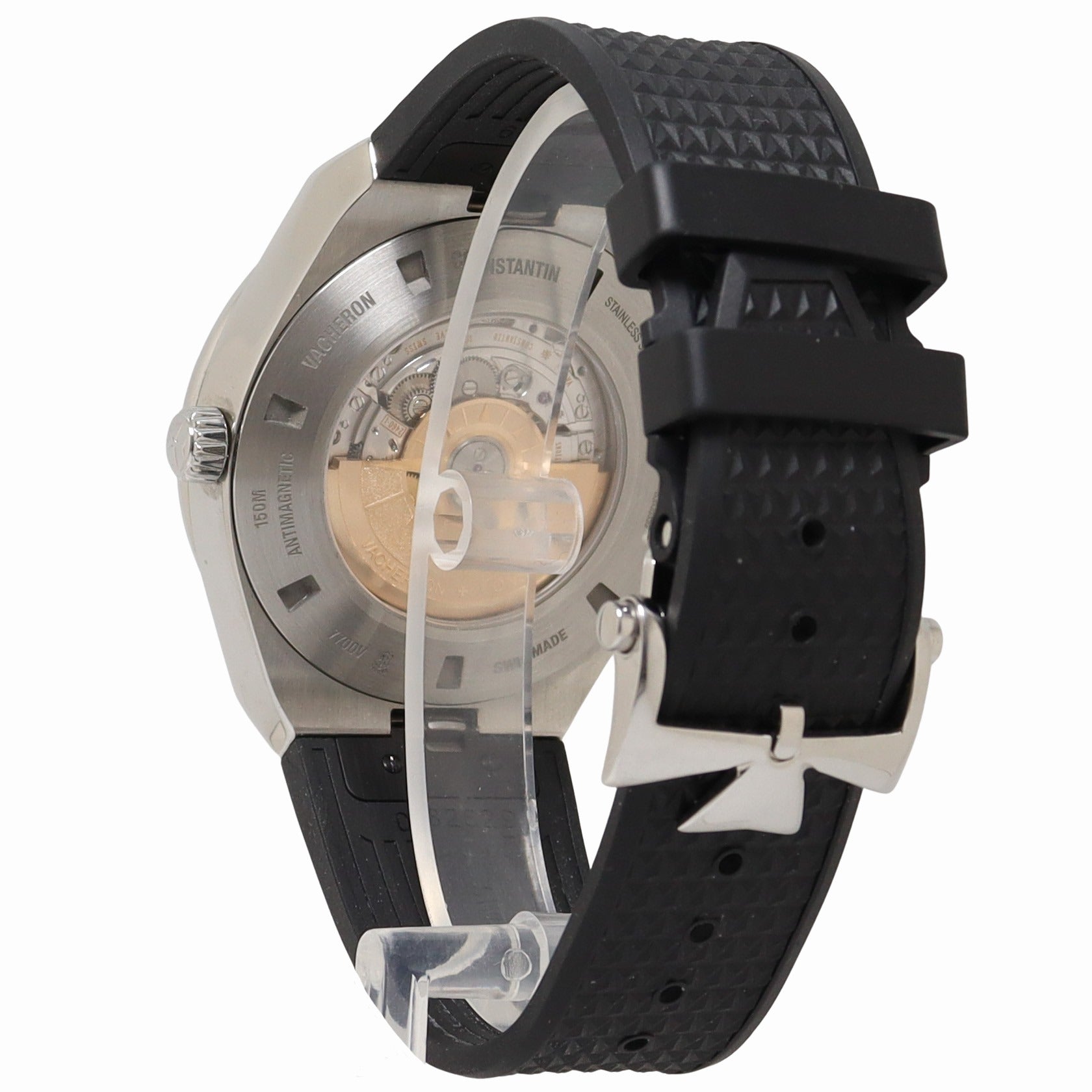 Vacheron Constantin Overseas World Time Series Stainless Steel 43.5mm White/Grey Dial Watch Reference #: 7700V - Happy Jewelers Fine Jewelry Lifetime Warranty