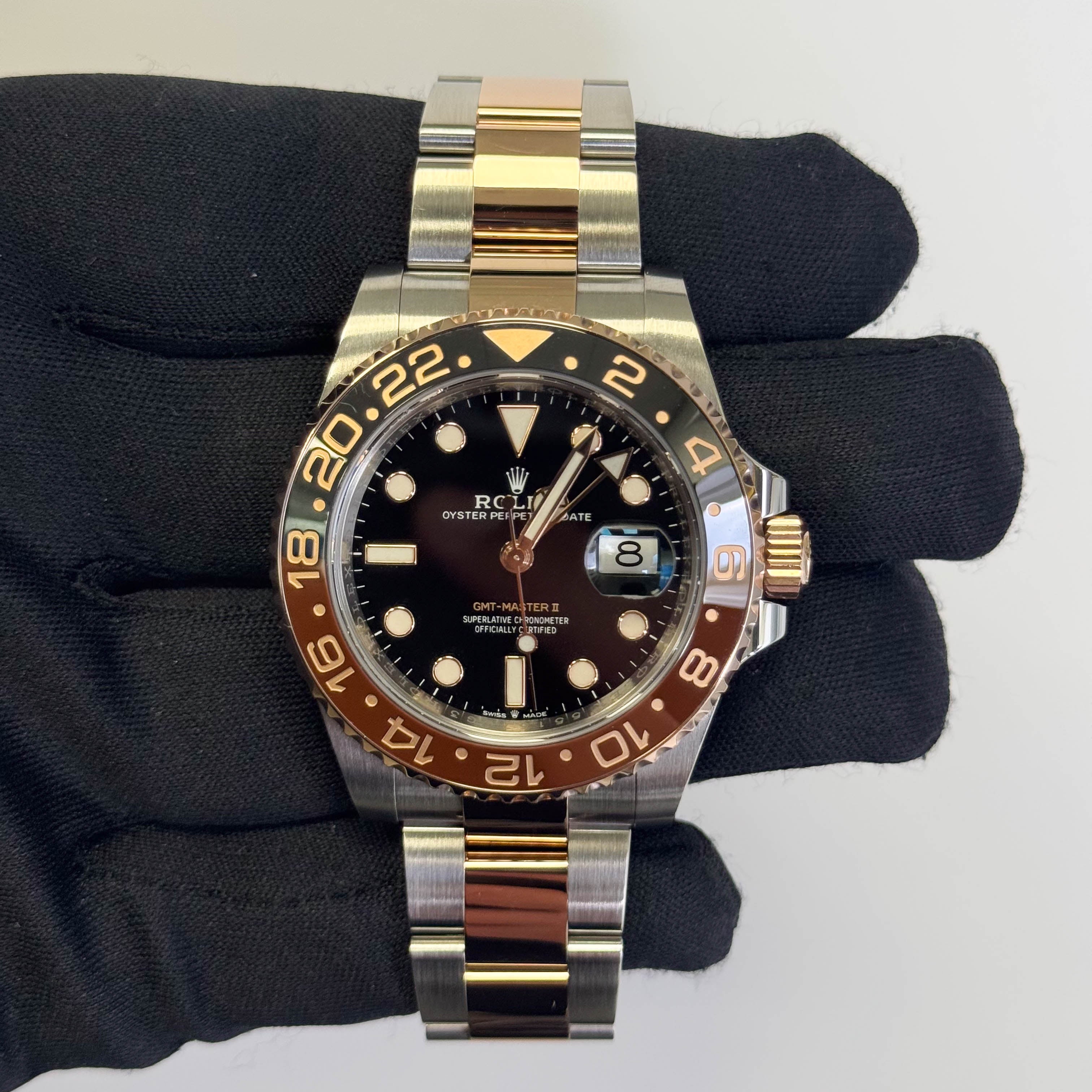 Rolex GMT Master II 40mm Black Dot Dial Watch Ref# 126711CHNR