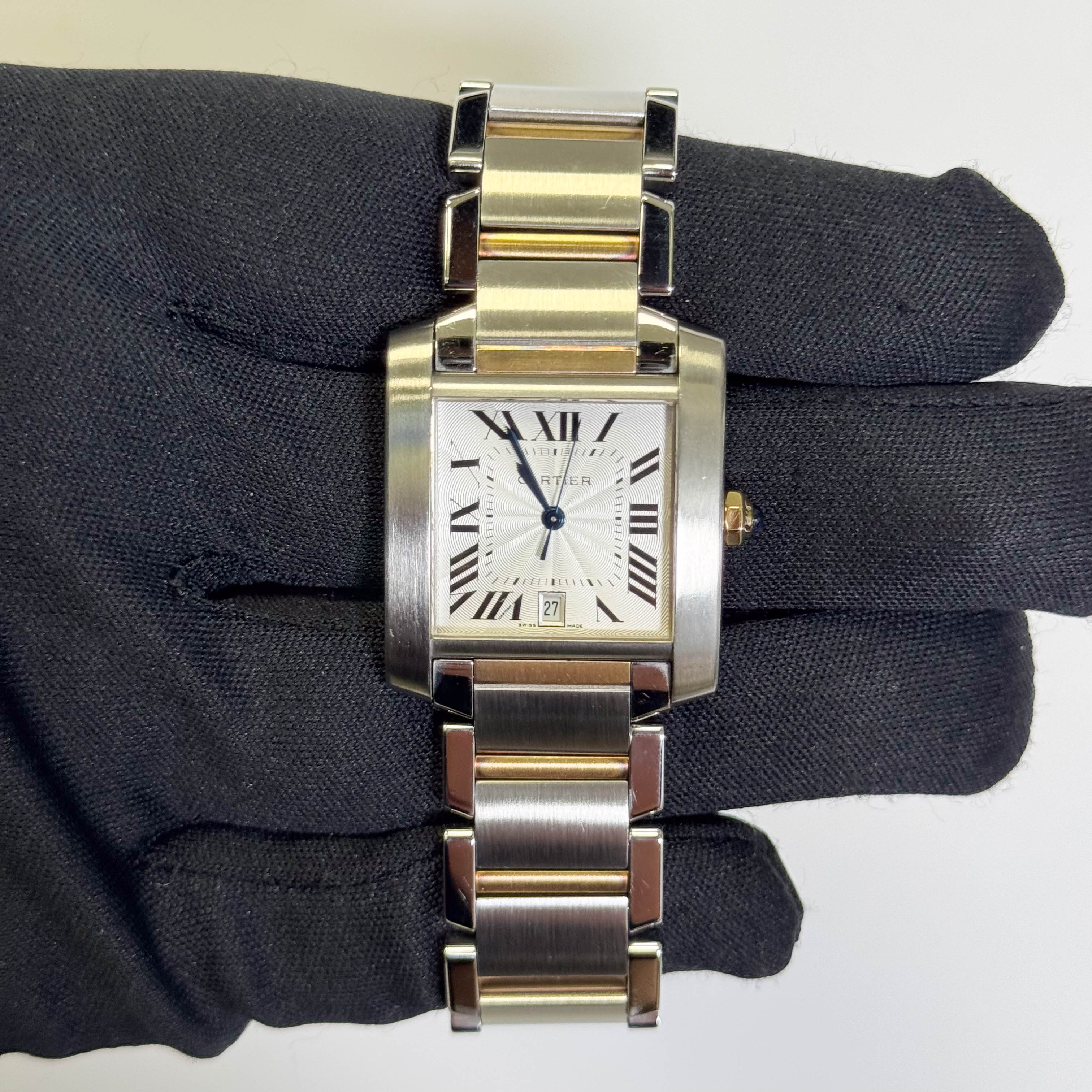 Cartier Tank Francaise 25mm Ivory Dial Ref#W51005Q4 - Happy Jewelers Fine Jewelry Lifetime Warranty