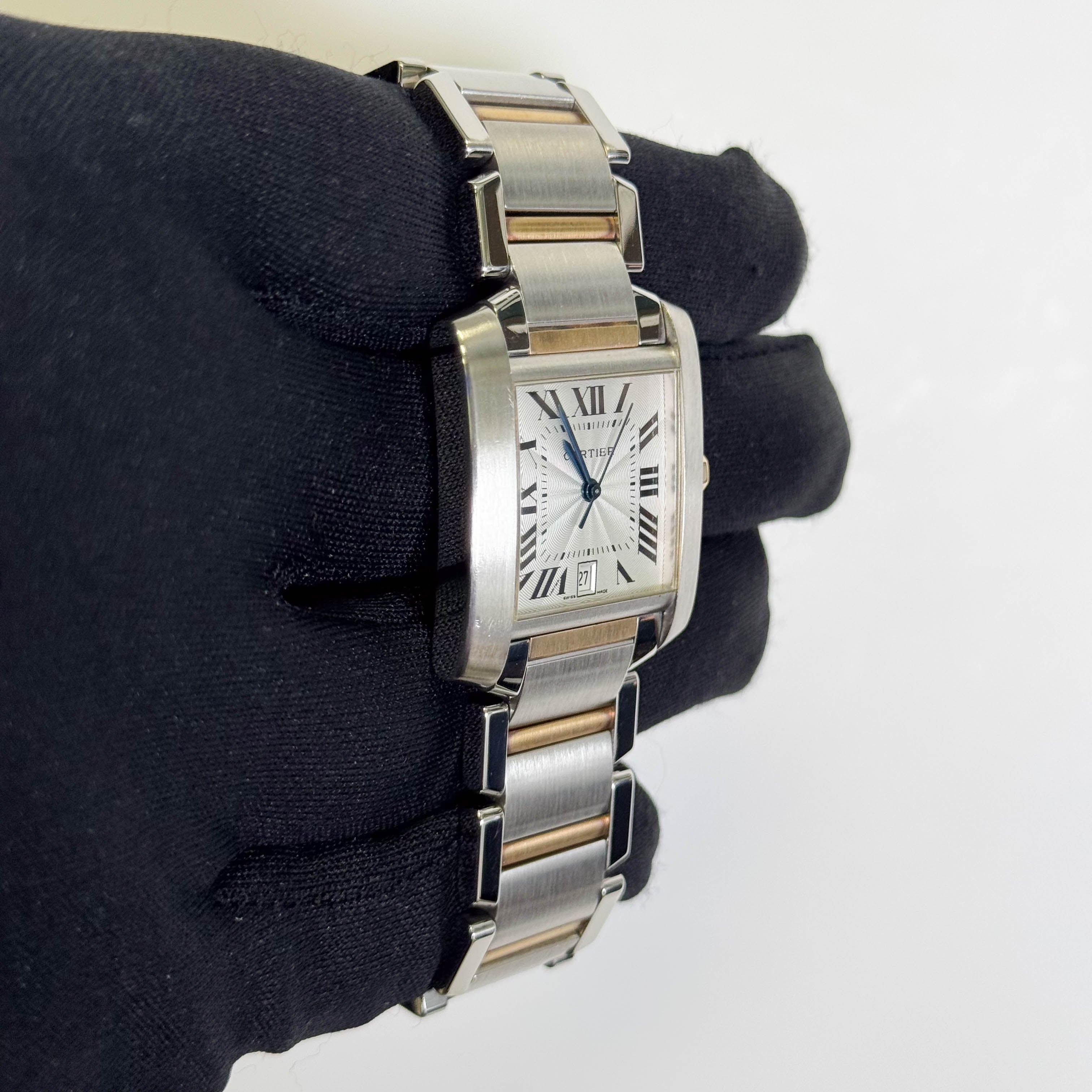 Cartier Tank Francaise 25mm Ivory Dial Ref#W51005Q4 - Happy Jewelers Fine Jewelry Lifetime Warranty