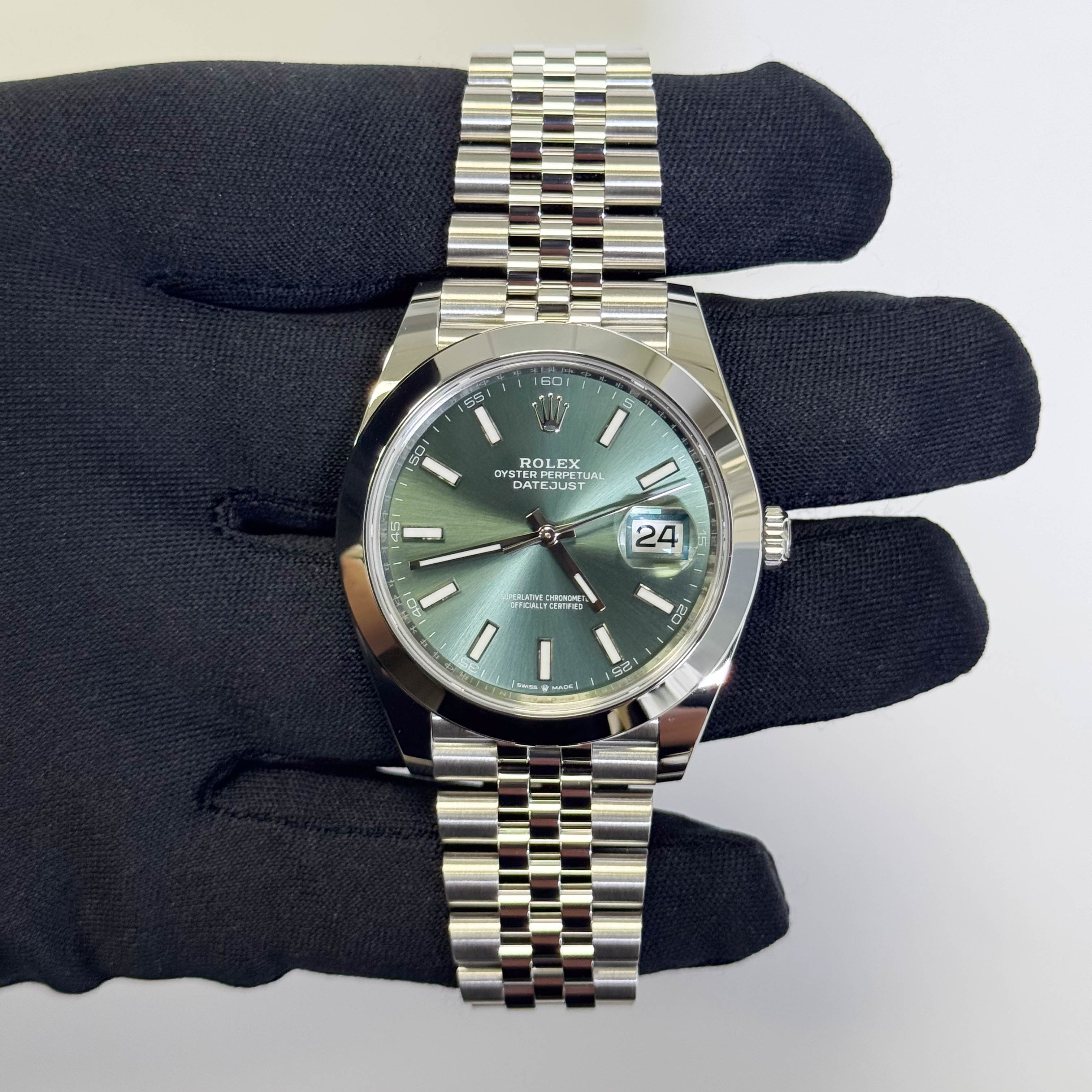 Rolex Datejust 41mm Green Dial Watch Ref# 126300