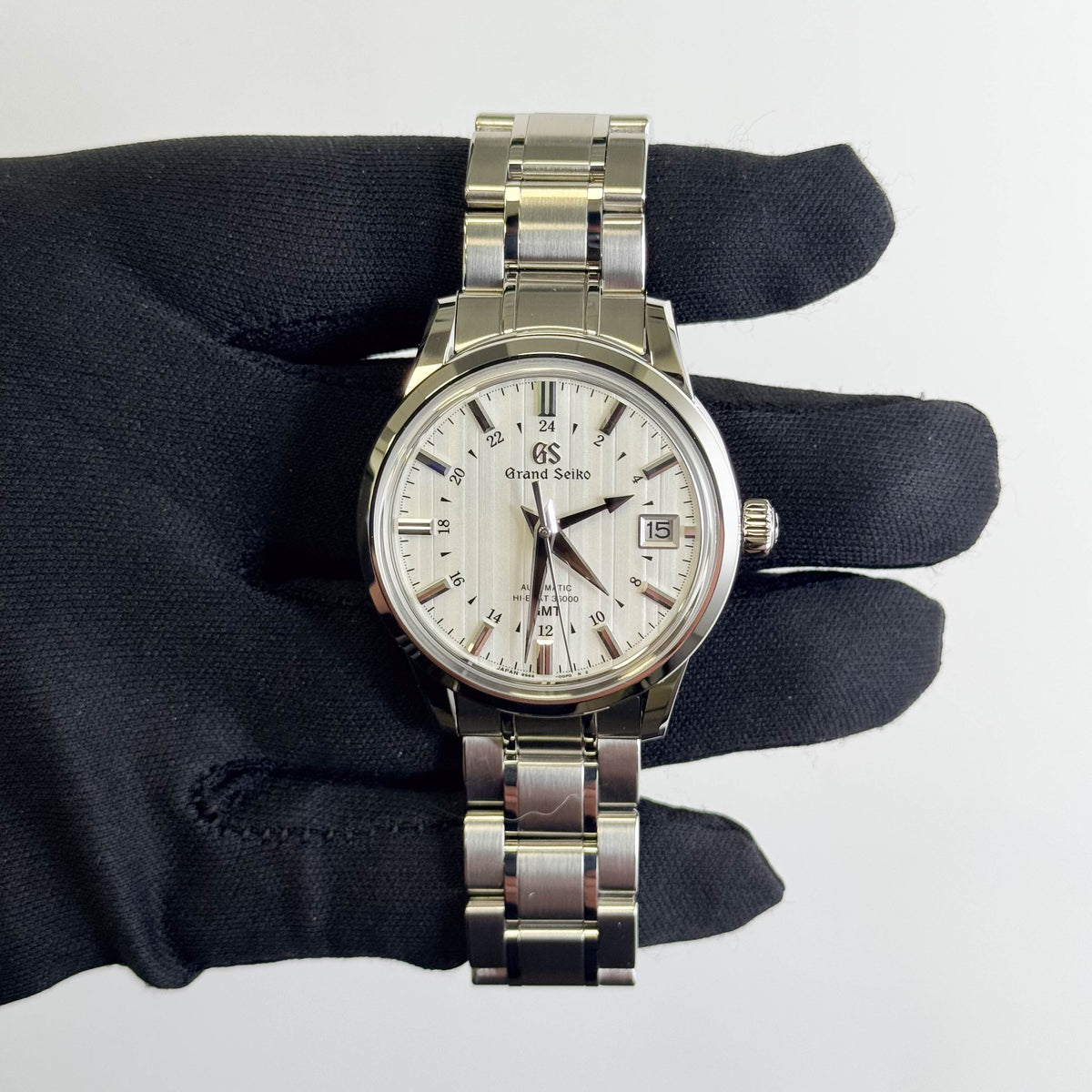 Grand Seiko Hi-Beat 36000 GMT White "Yukigesho" Dial Watch Ref# SBGJ271