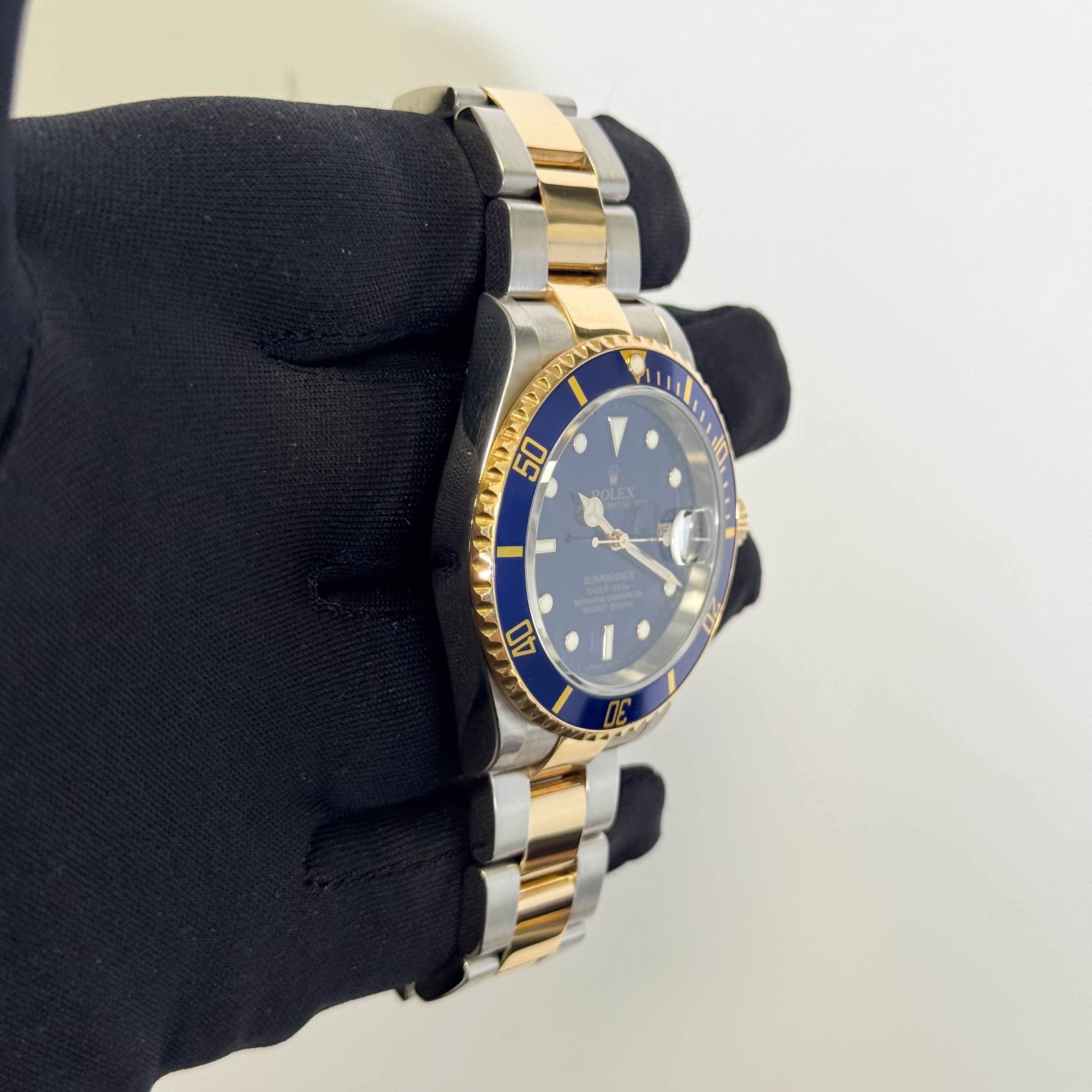 Rolex Submariner 40mm Blue Dial Watch Ref# 16613 - Happy Jewelers Fine Jewelry Lifetime Warranty