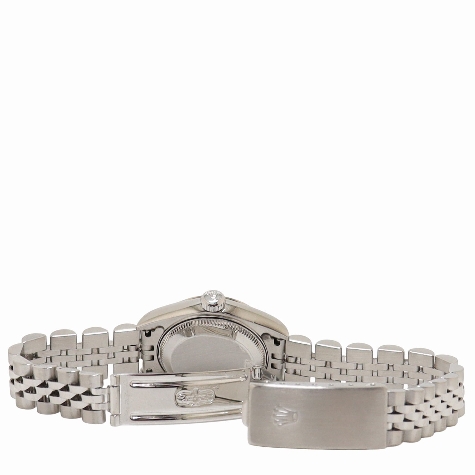 Rolex Date Stainless Steel 26mm White MOP Diamond Dial Watch | Ref# 69240 - Happy Jewelers Fine Jewelry Lifetime Warranty