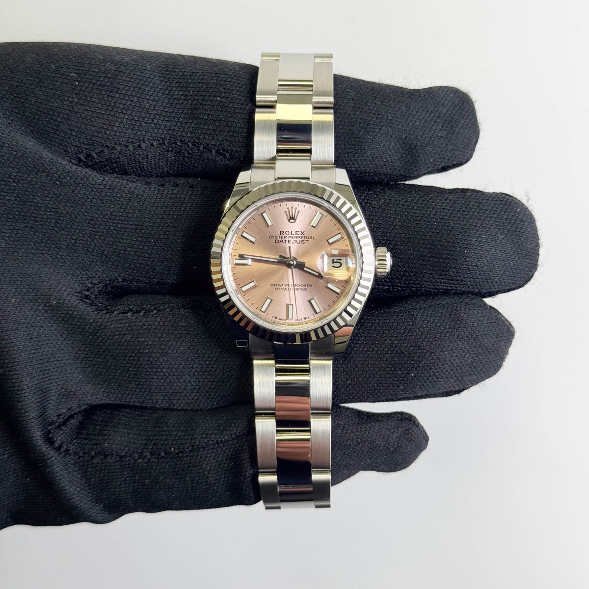 Rolex Datejust 28mm Pink Dial Watch Ref# 279174