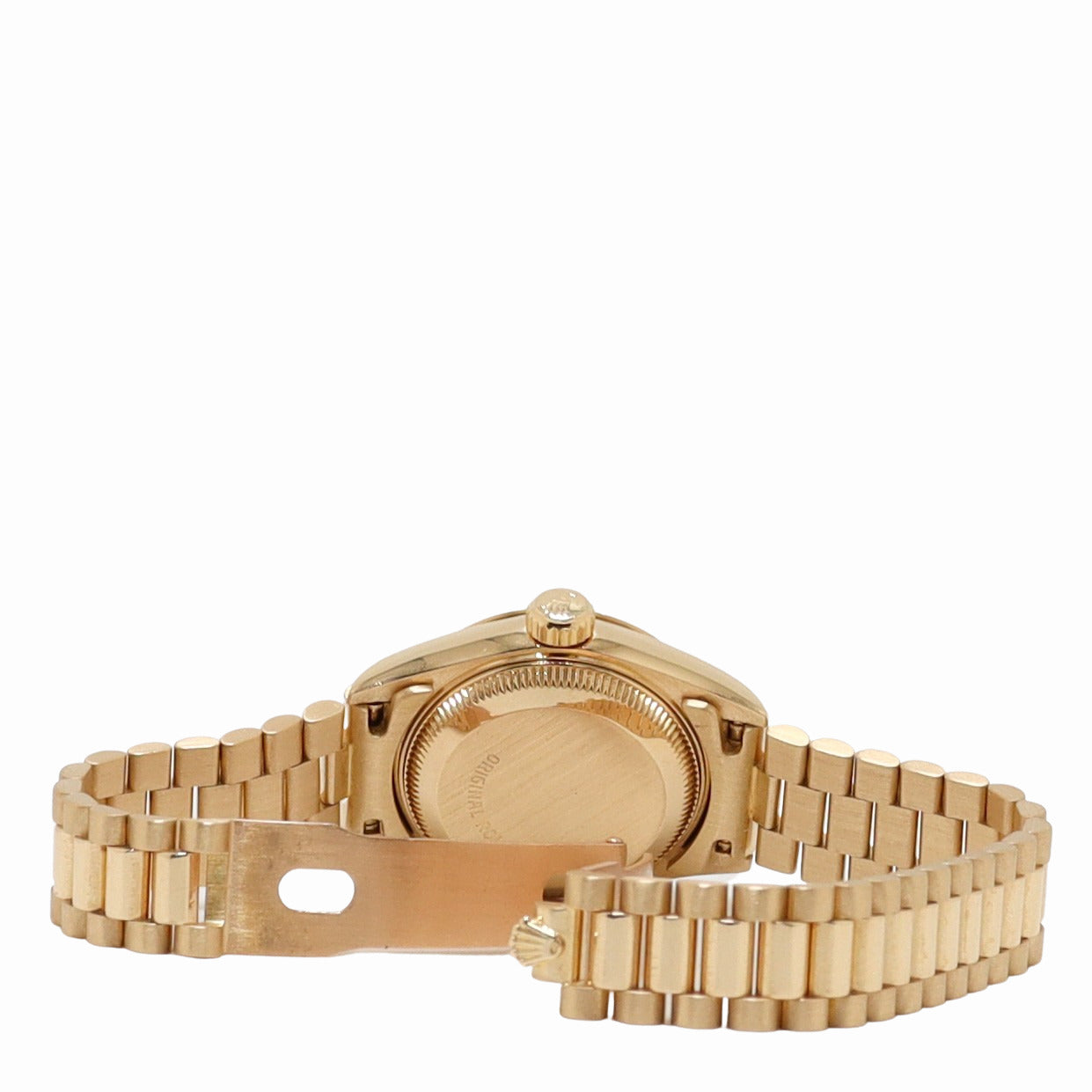 Rolex Datejust Yellow Gold 26mm Factory Champagne Diamond Dial Watch Reference#: 69178 - Happy Jewelers Fine Jewelry Lifetime Warranty