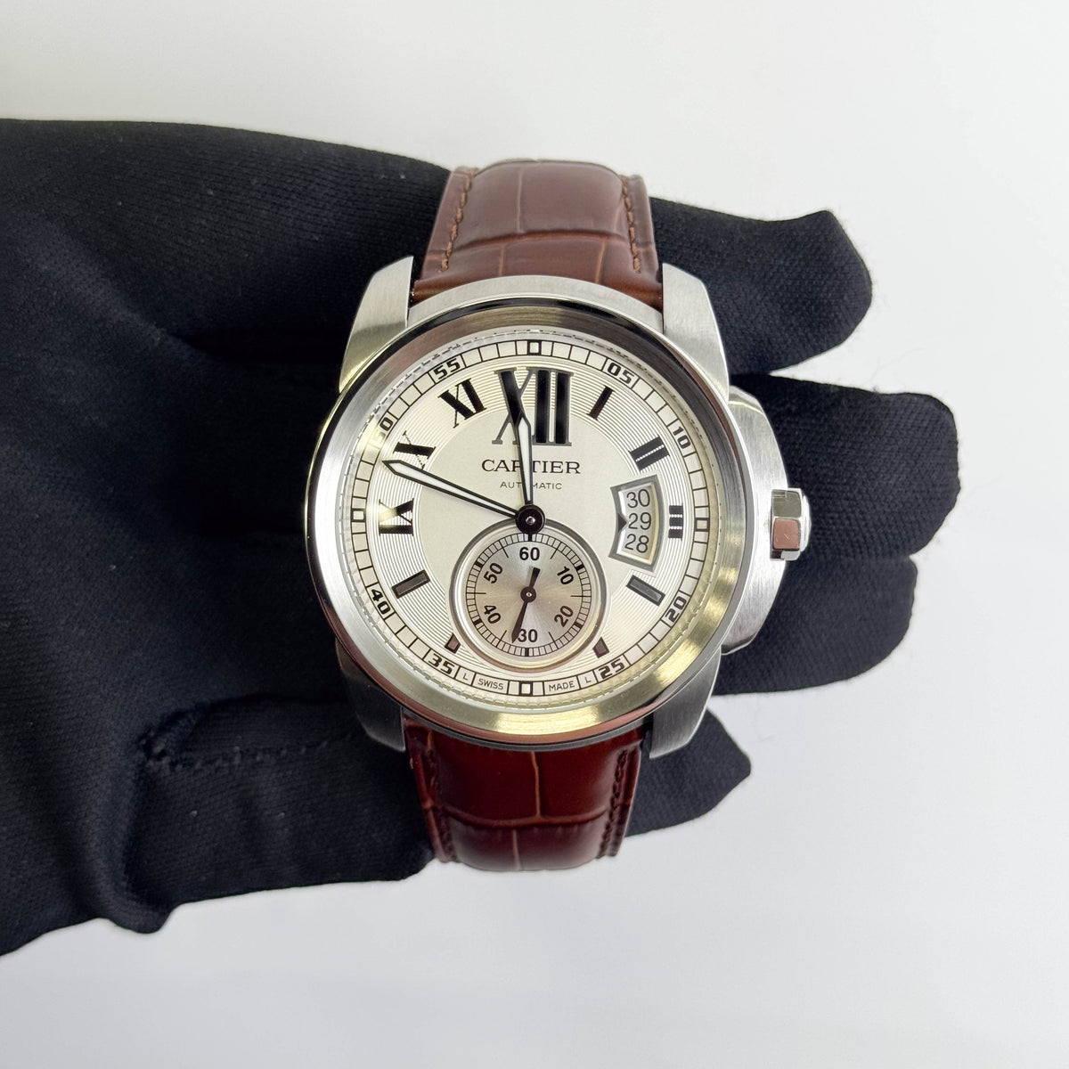 Cartier Calibre 42mm Silver Dial Watch Ref# W7100013