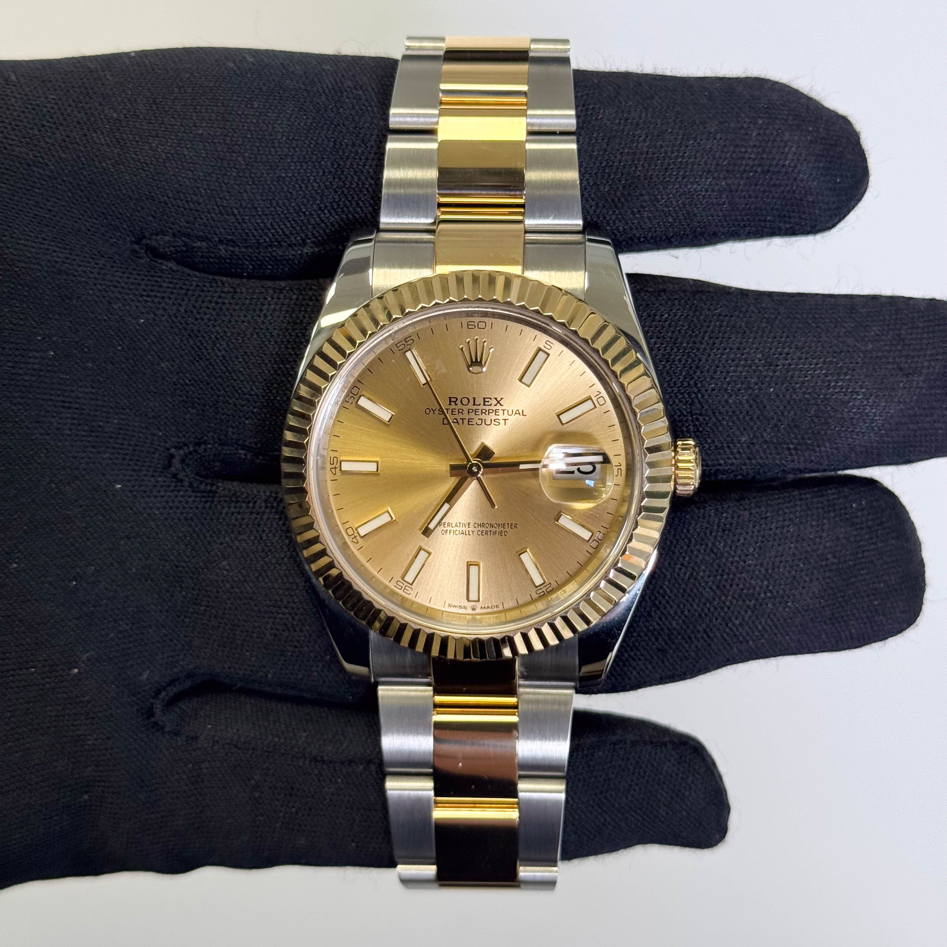 Rolex Datejust 41mm Champagne Dial Watch Ref# 126333 - Happy Jewelers Fine Jewelry Lifetime Warranty