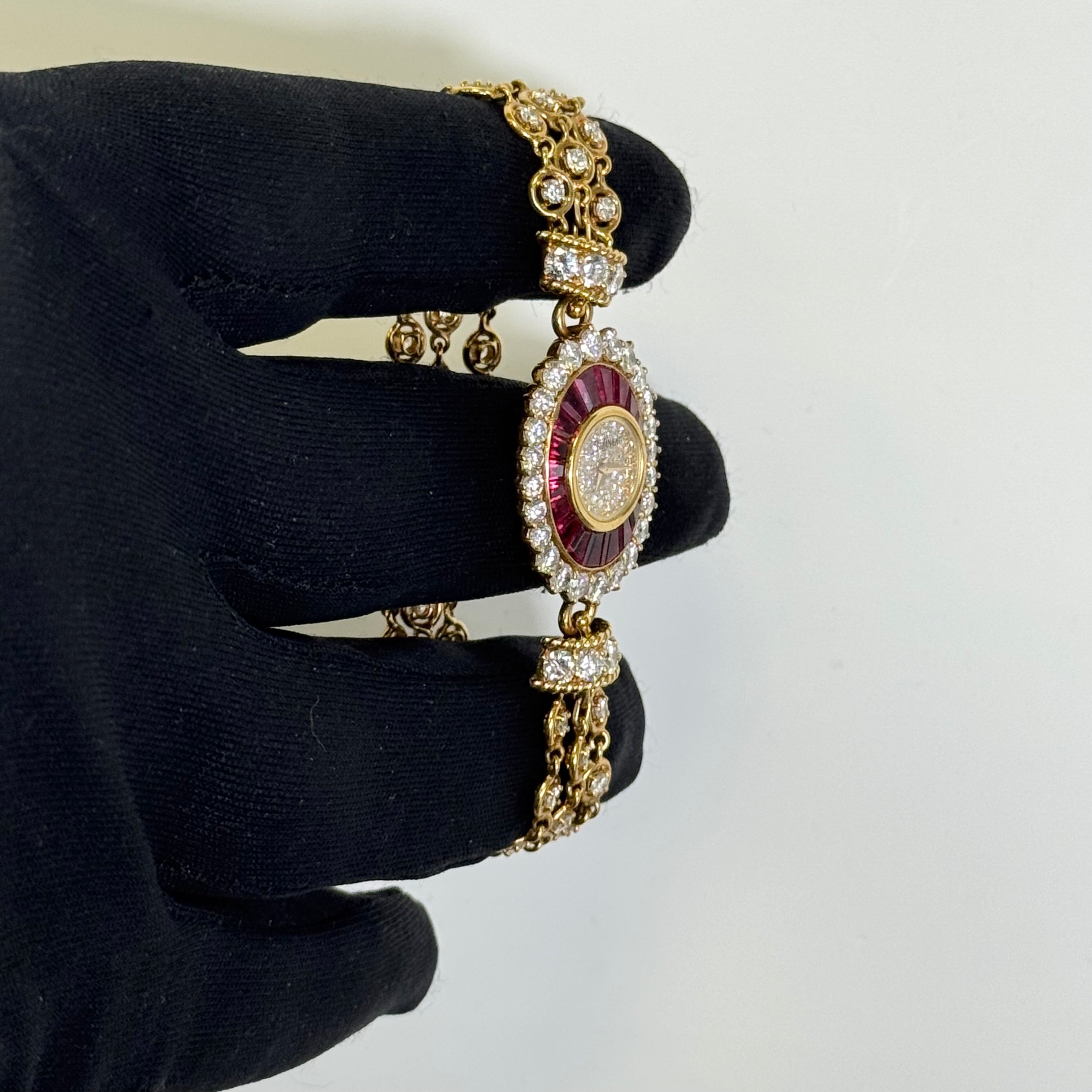 DeLaneau 27mm Pave Dial Watch Ref# L347