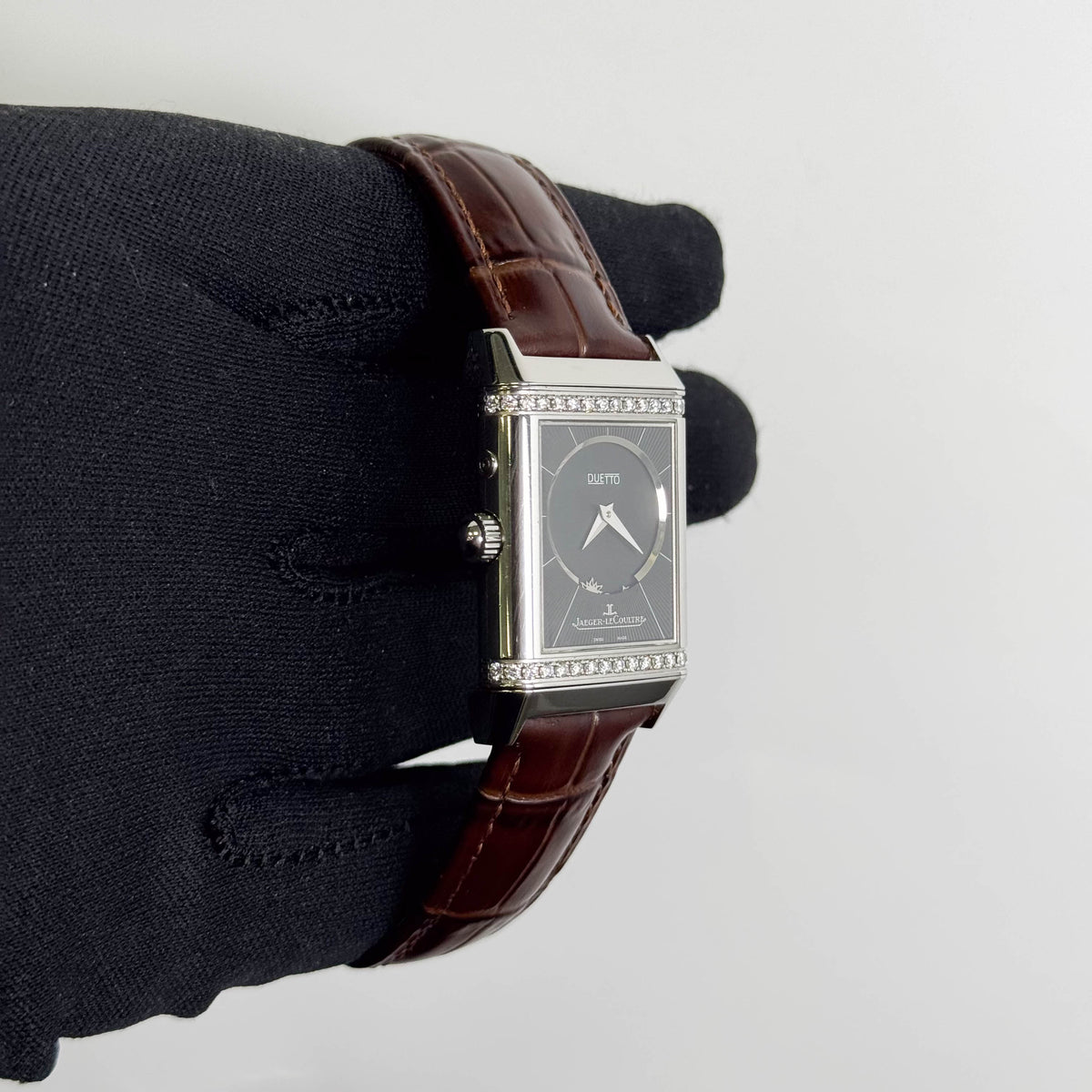 Jaeger LeCoultre Reverso Duetto Duo 40x25mm Silver Dial Watch Ref# Q2698421