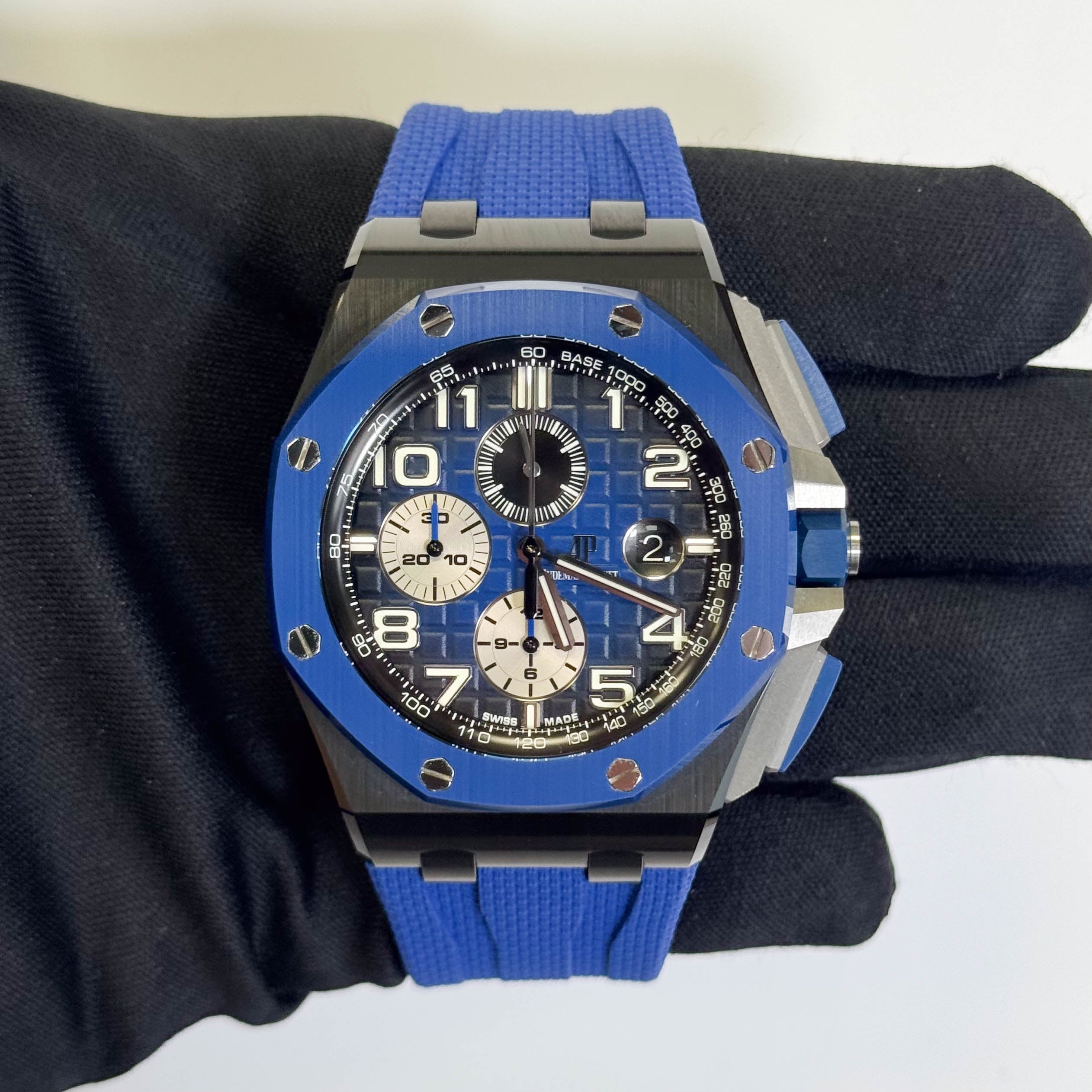 Audemars Piguet Royal Oak 44mm Blue Dial Watch Ref# 26405CE.OO.A030CA.01.A