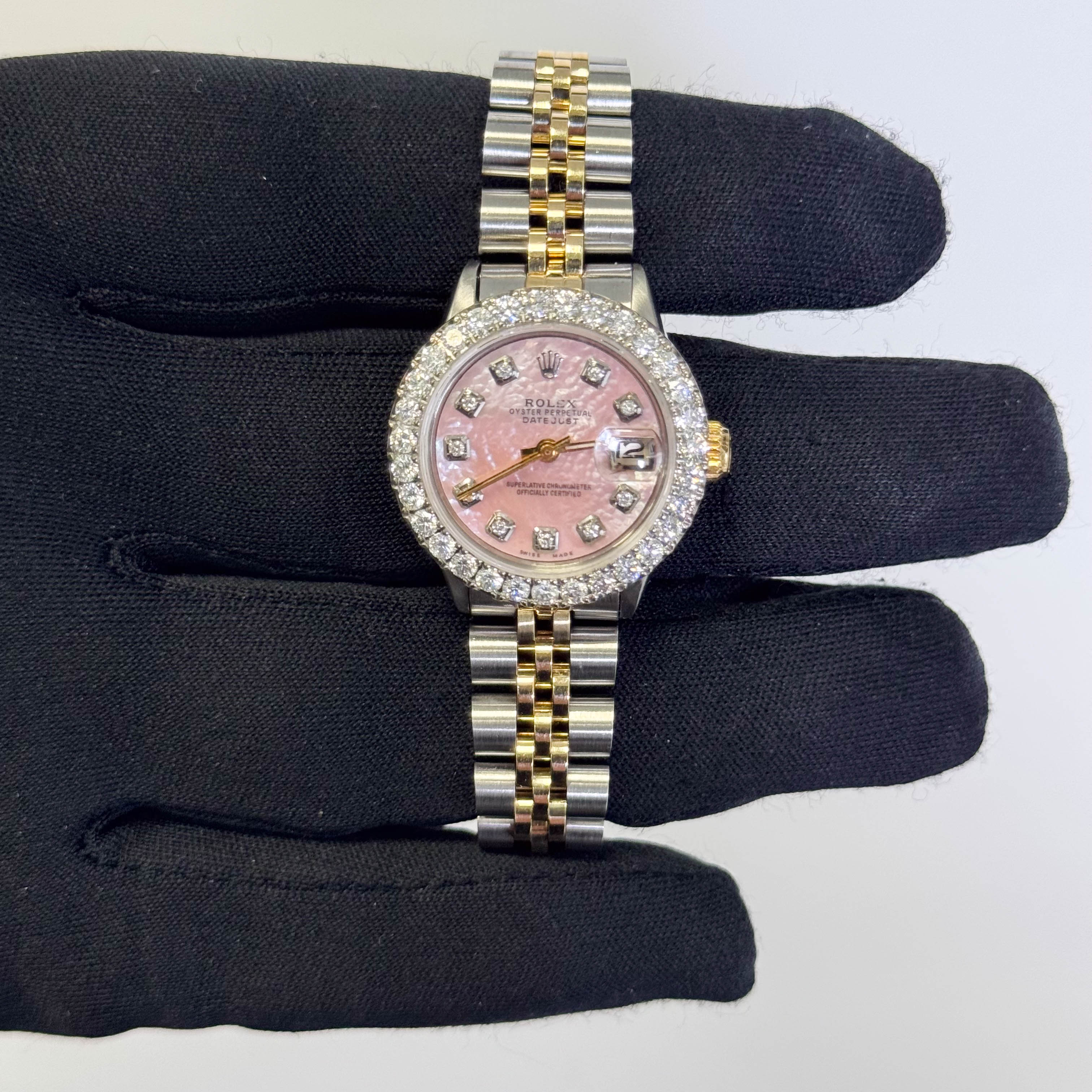 Rolex Datejust 26mm Pink MOP Dial Watch Ref# 6516 - Happy Jewelers Fine Jewelry Lifetime Warranty