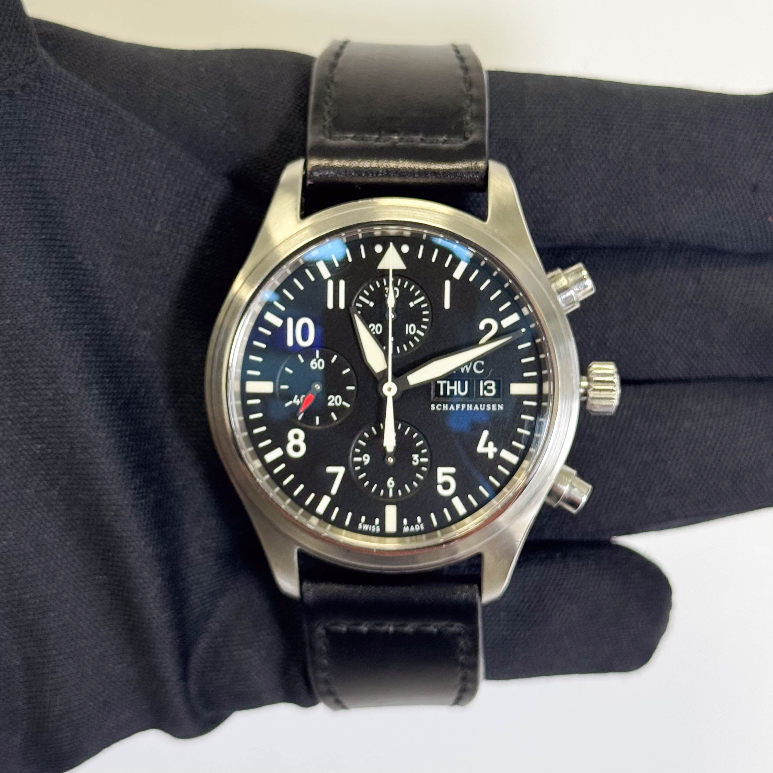 IWC Pilots 42mm White Dial Watch Ref# IW3717-01