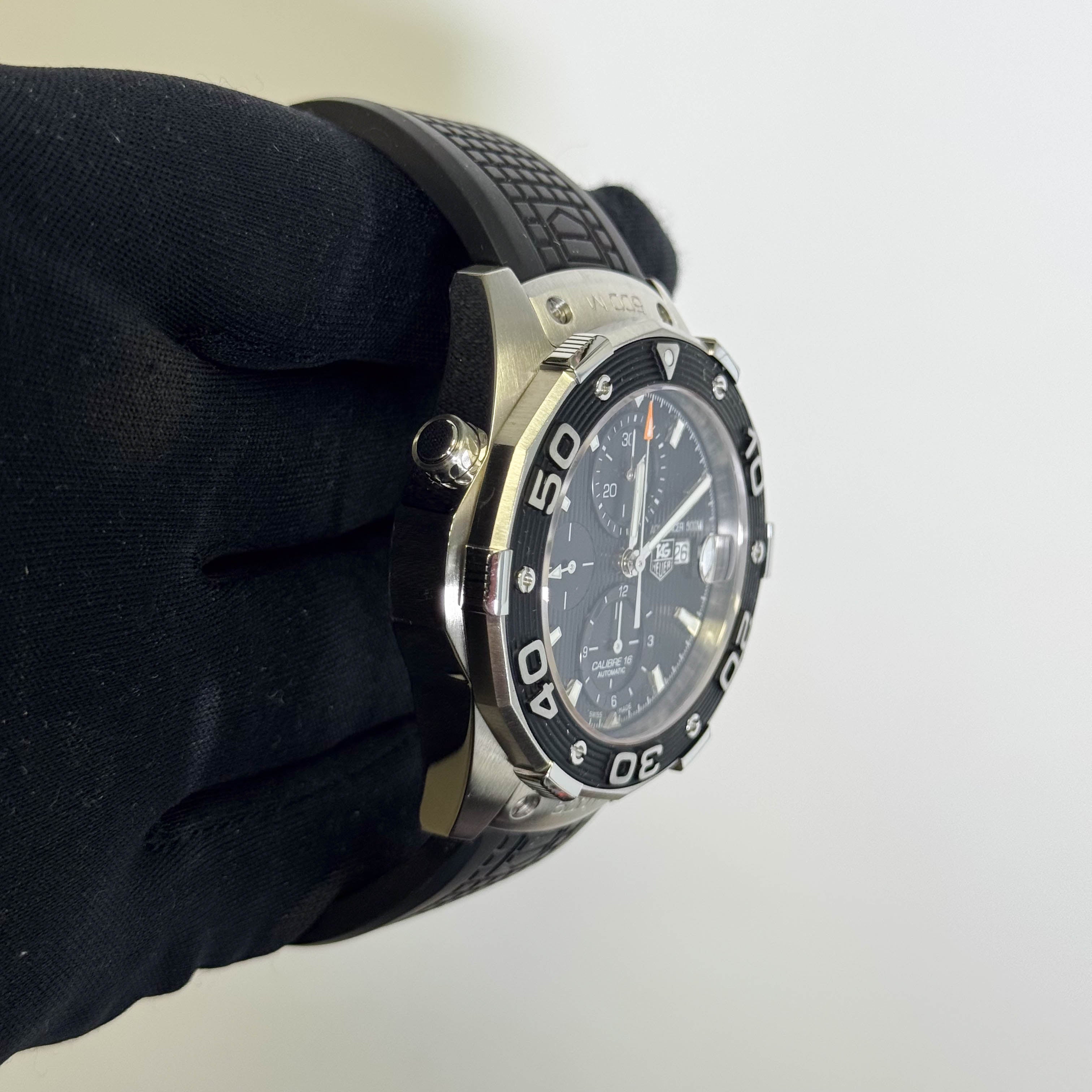 Tag Heuer Aquaracer 500M 44mm Black Dial Watch Ref# CAJ2110 - Happy Jewelers Fine Jewelry Lifetime Warranty