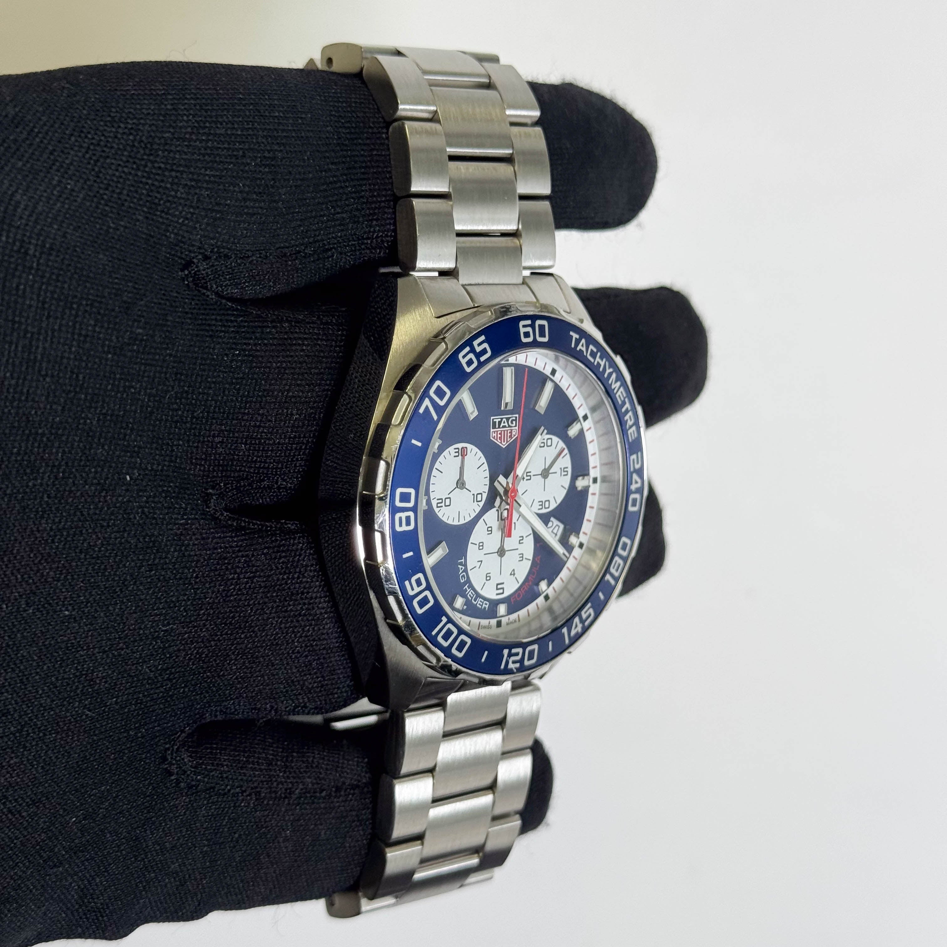 Tag Heuer Formula 1 Red Bull Racing Edition Stainless Steel 43mm Blue Dial Watch Ref# CAZ1018.BA0842 - Happy Jewelers Fine Jewelry Lifetime Warranty