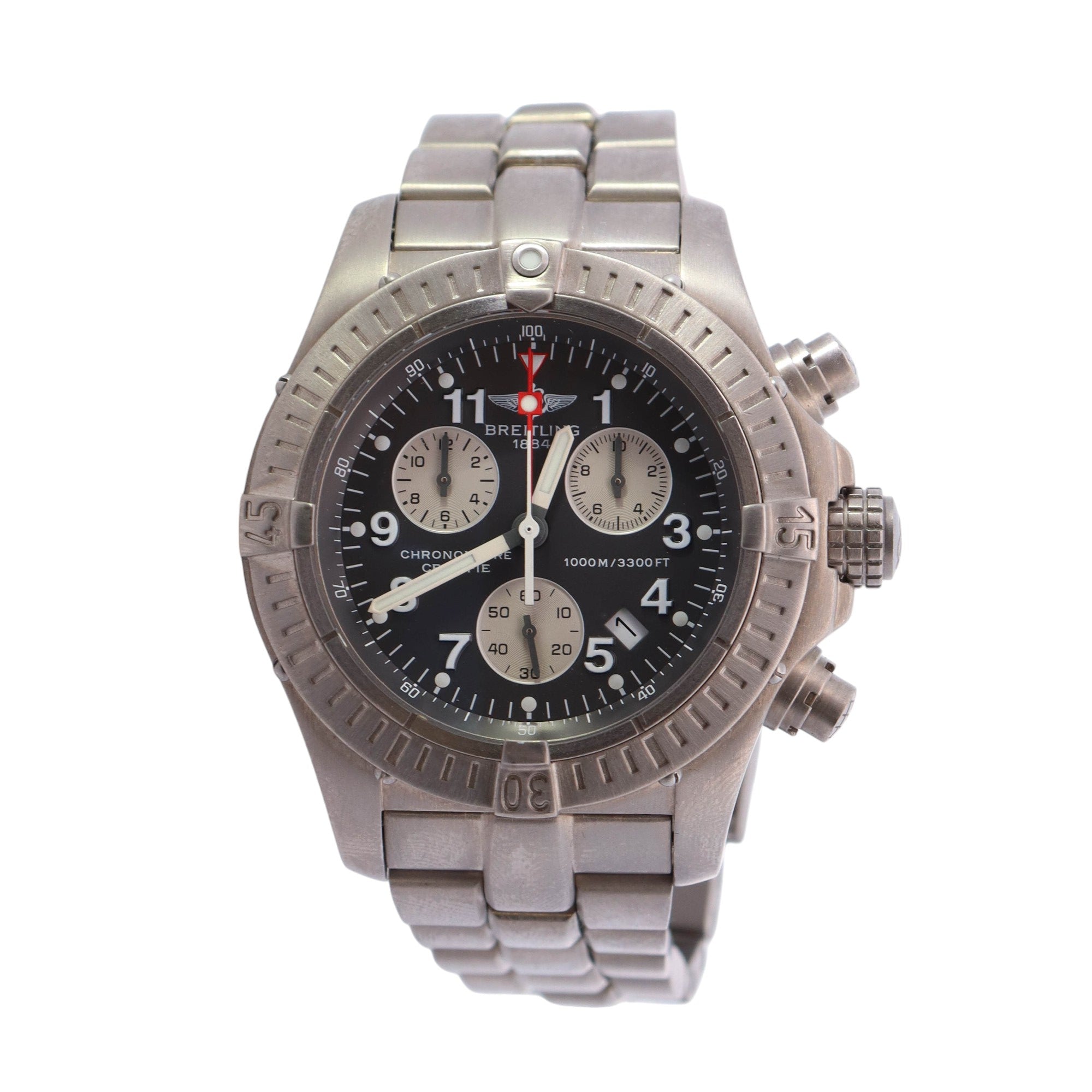 Breitling Avenger Titanium 44mm Grey Arabic Dial Watch Reference# E73360 - Happy Jewelers Fine Jewelry Lifetime Warranty