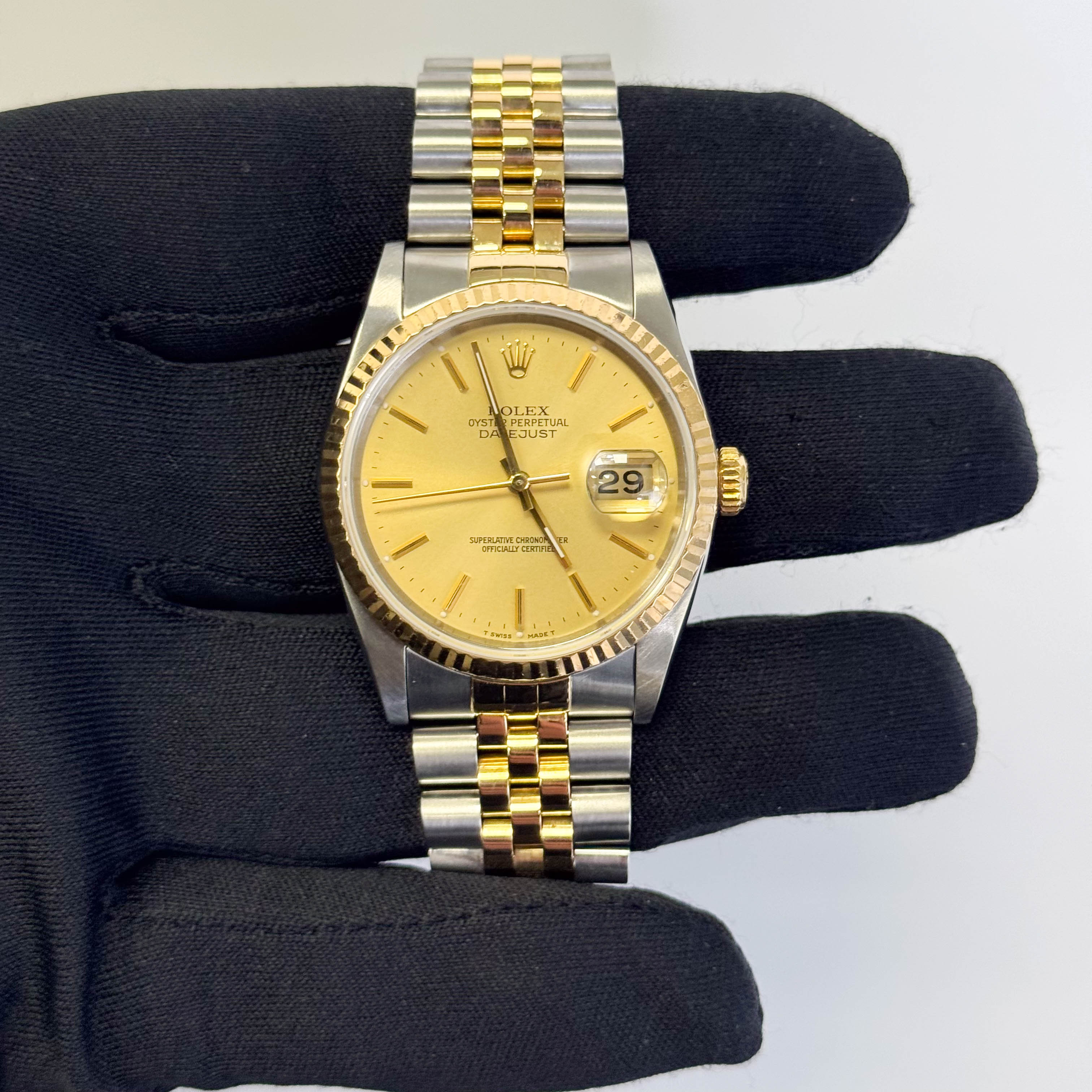 Rolex Datejust 36mm Champagne Dial Watch Ref# 16233