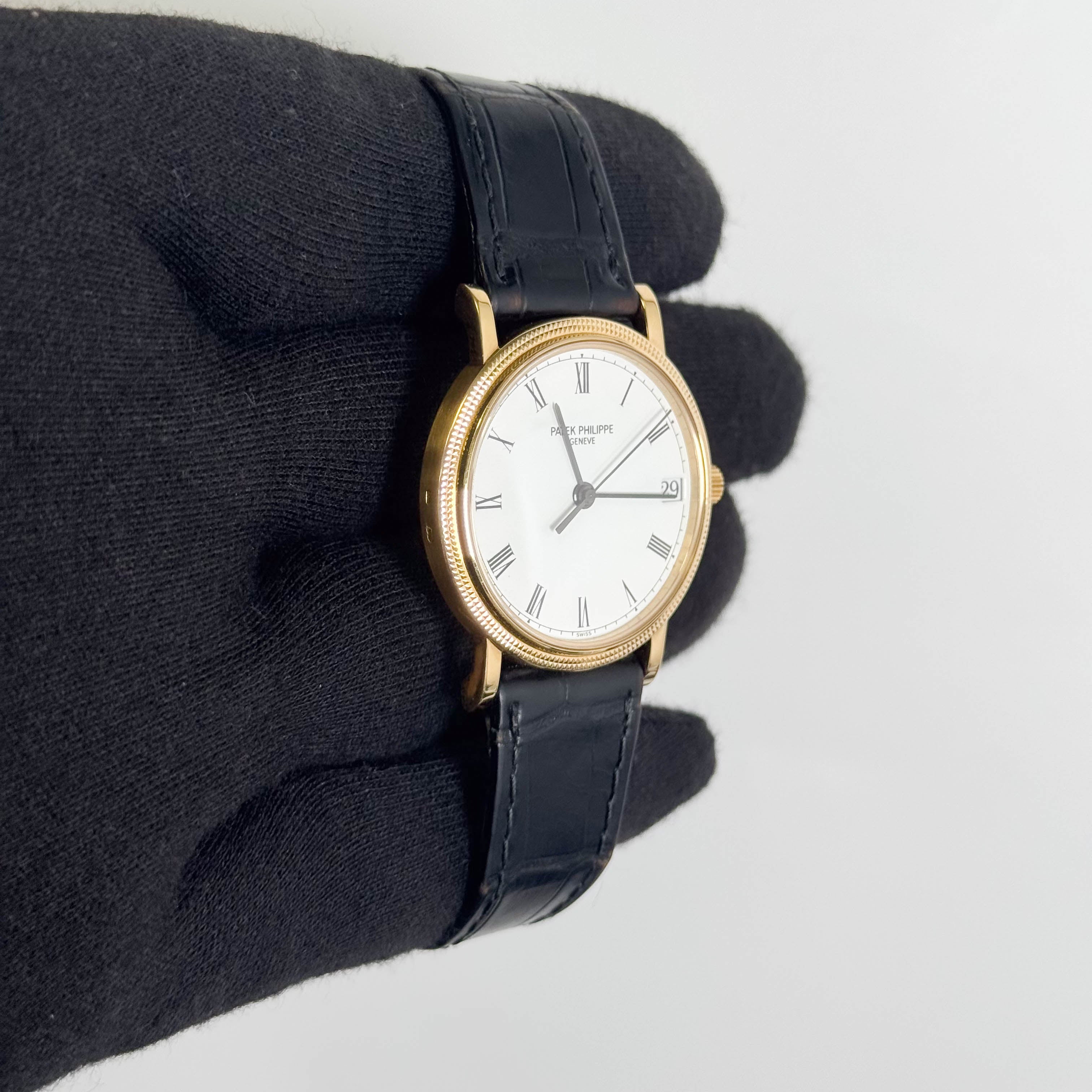 Patek Philippe Calatrava 36mm White Dial Watch Ref# 3802J/200