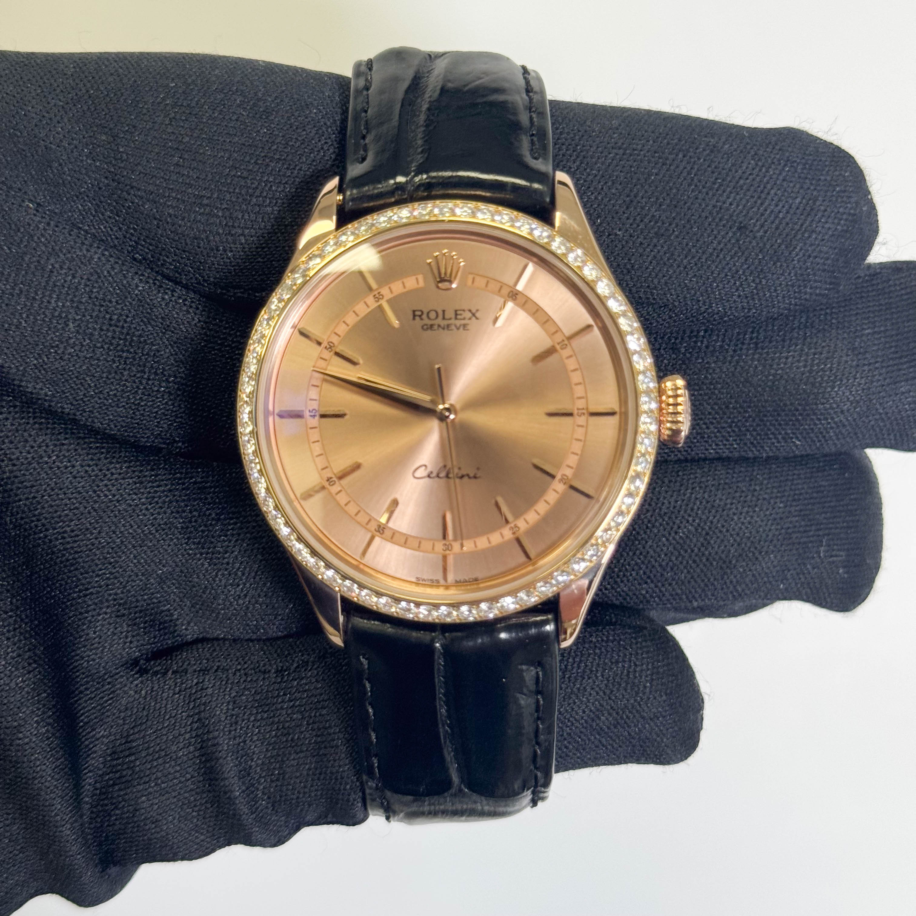 Rolex Cellini 39mm Pink Dial Watch Ref# 50705RBR